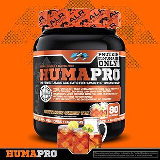 ALR Industries Humapro | Amino Acids Protein Matrix for Humans | 99% Utilization for Lean Muscle | Vegan, Gluten Free | 667g / 90 Servings (Southern Sweet Tea)