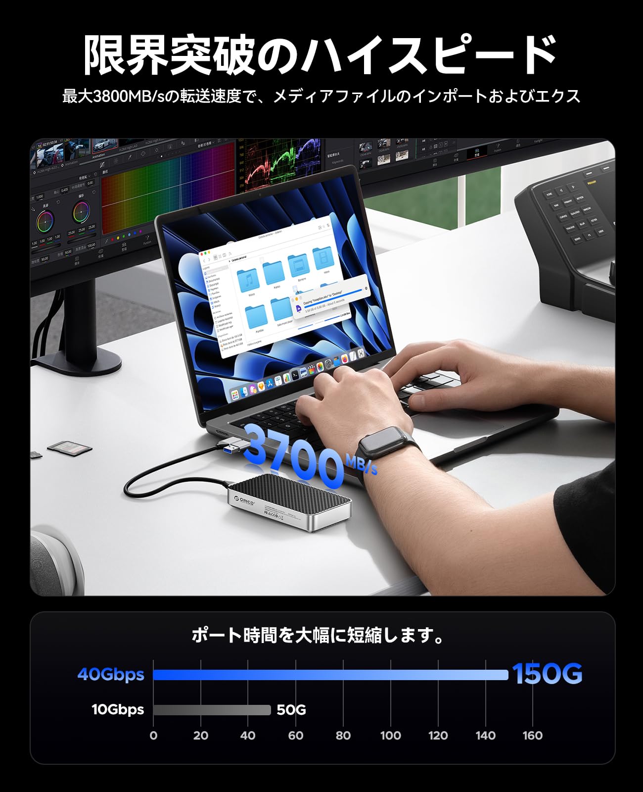 ORICO外付けSSD 2TB 爆速最大3150MB/s USB-C 40Gbp ORICO外付けSSD 2TB 爆速最大3150MB/s USB-C 40Gbp ORICO 2TB 外付け