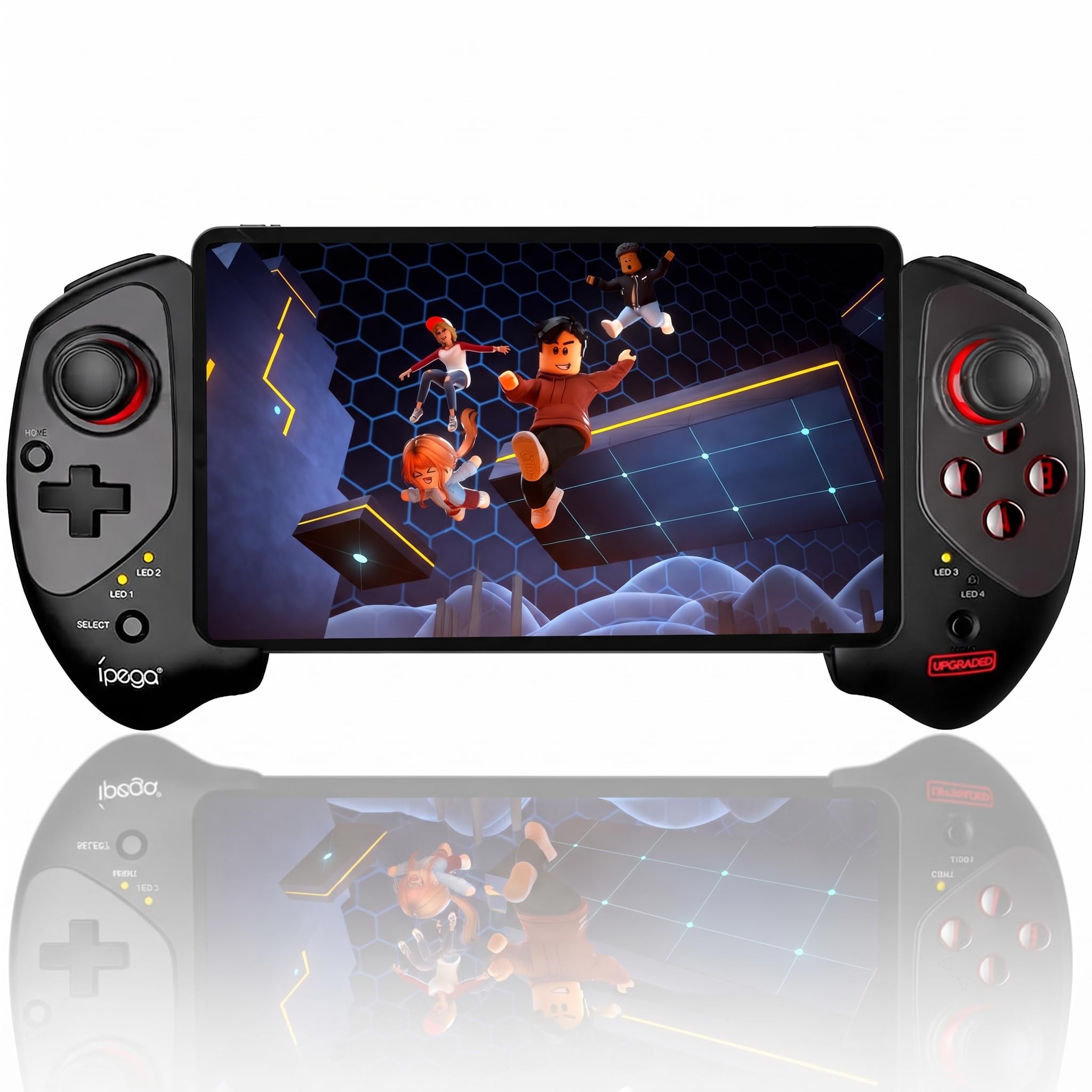Gamepad inalámbrico móvil para tableta, megadream Bluetooth Mobile Gaming Control telescópico Joystick para Android/iOS/PC/teléfonos inteligentes para 13-25cm Perfecto funciona para COD/Genshin/Apex