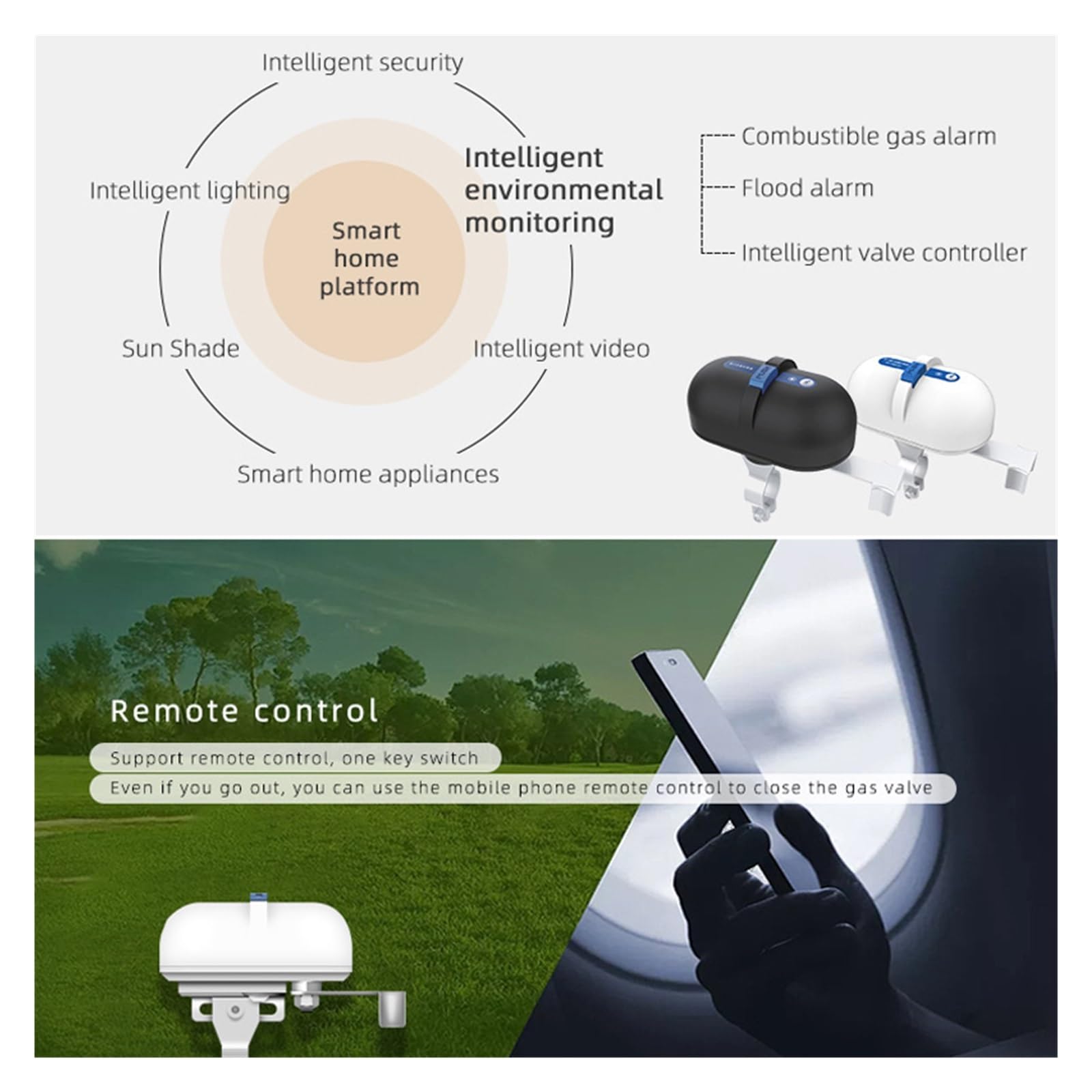 WiFi Tuya Zigbee Válvula De Agua Válvula De Gas Inalámbrica Temporizador De Jardín Uso Tuya Smartlife App Control Remoto 1/2 "3/4" DN15 DN20 Tubería (Color : Zigbee)