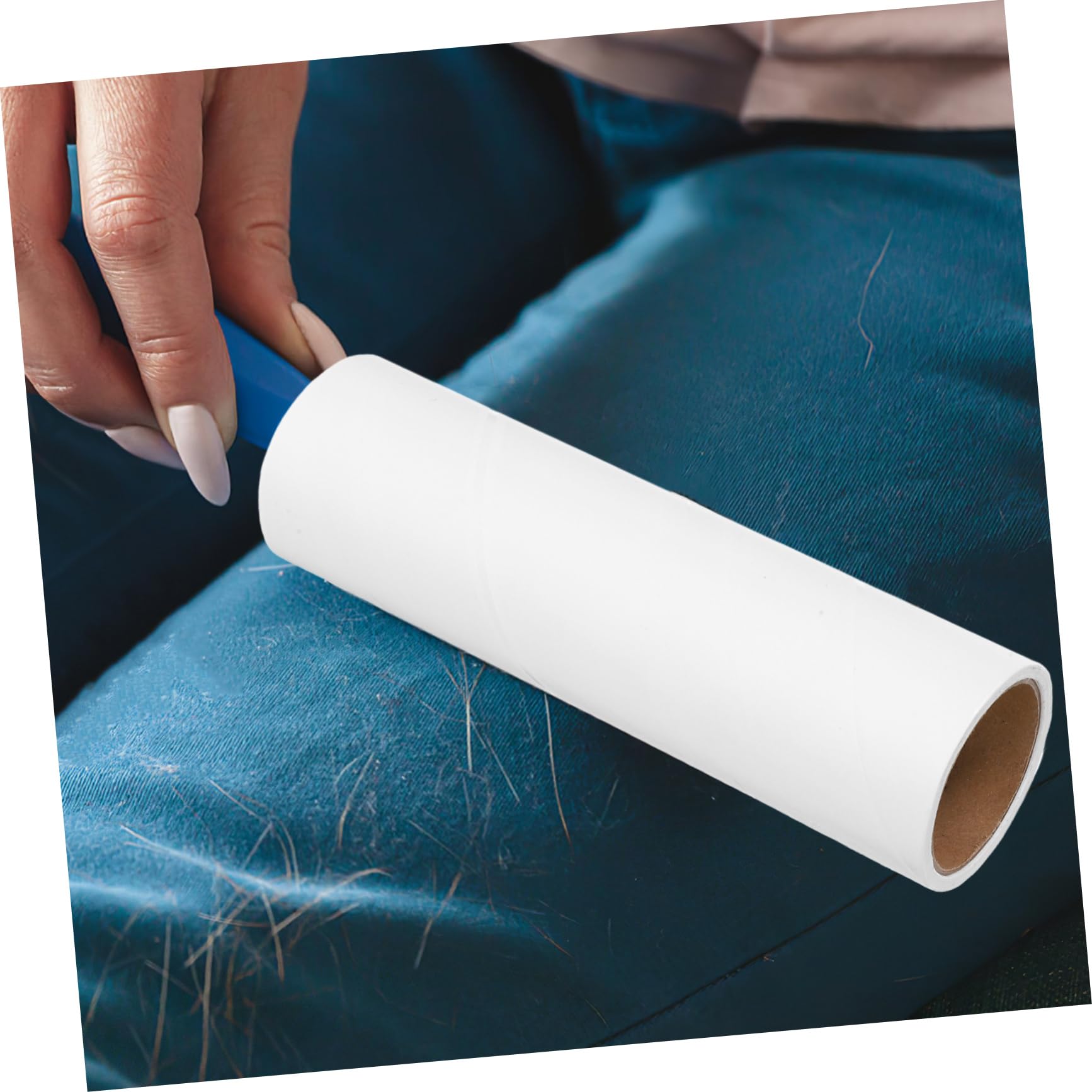 Ipetboom Rodillo Quitapelusas de Repuesto, 10 Rollos de Papel Blanco, 50 Hojas por Rollo, Adhesivo para Ropa y Cama, Fácil de Cambiar