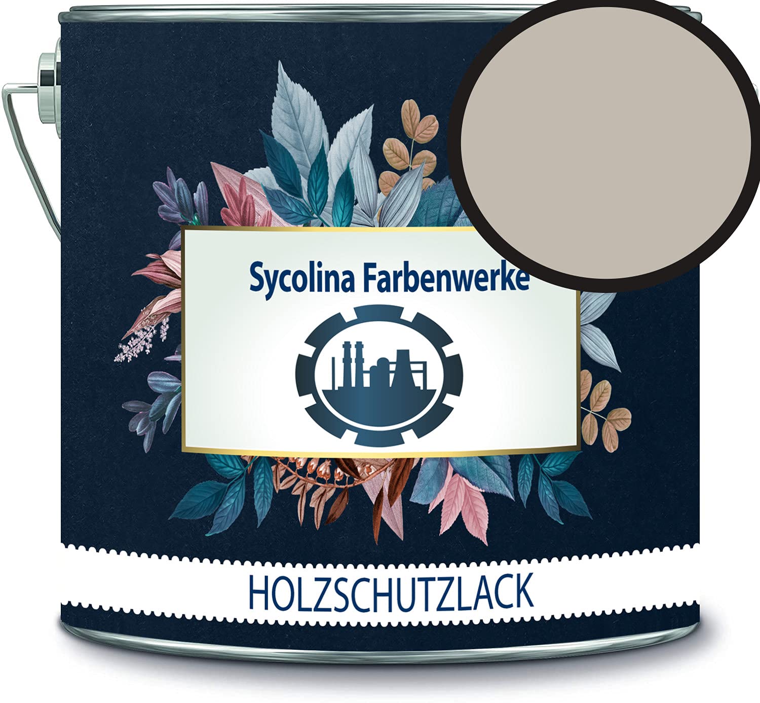 Peinture bois résistant aux intempéries Sycolina Farbenwerk Gris soie RAL 7044 haute protection