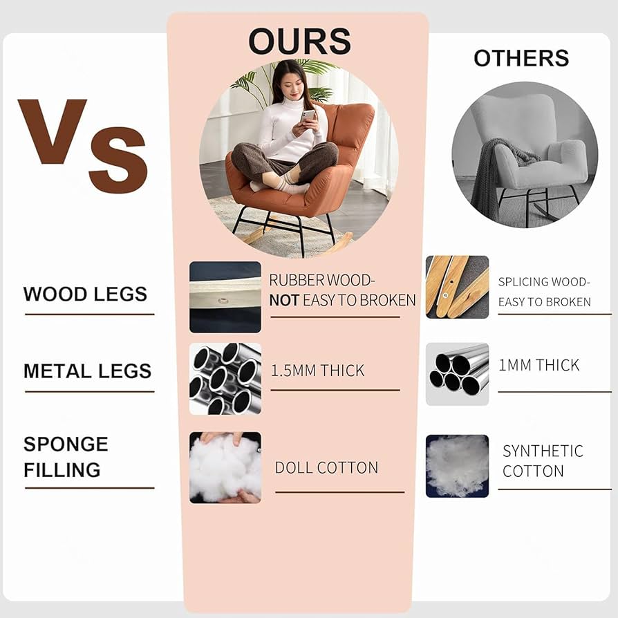 Amazon|ゆらゆら 揺れる椅子, 高い背もたれ、肘掛け Amazon|ゆらゆら 揺れる椅子, 高い背もたれ、肘掛け