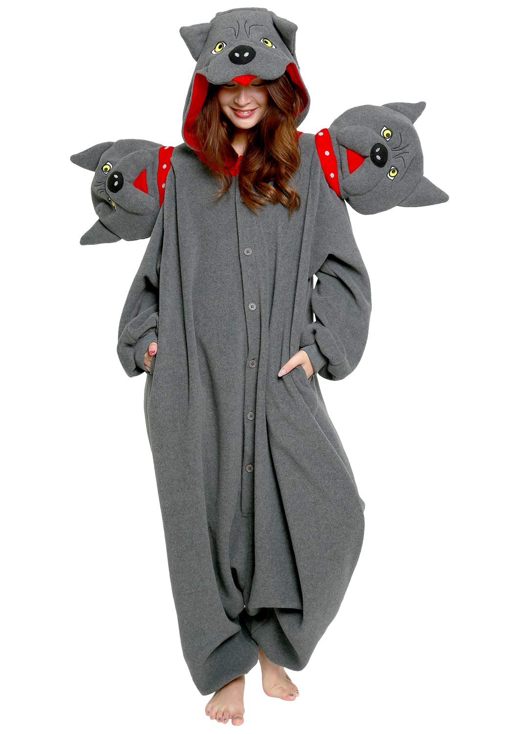Cerbero Onesie Kigurumi Mono Entero Onesie Disfraz Jumpsuit | SAZAC Kigurumi | para Niños y Adultos | Talla Única (155 – 180+ cm)