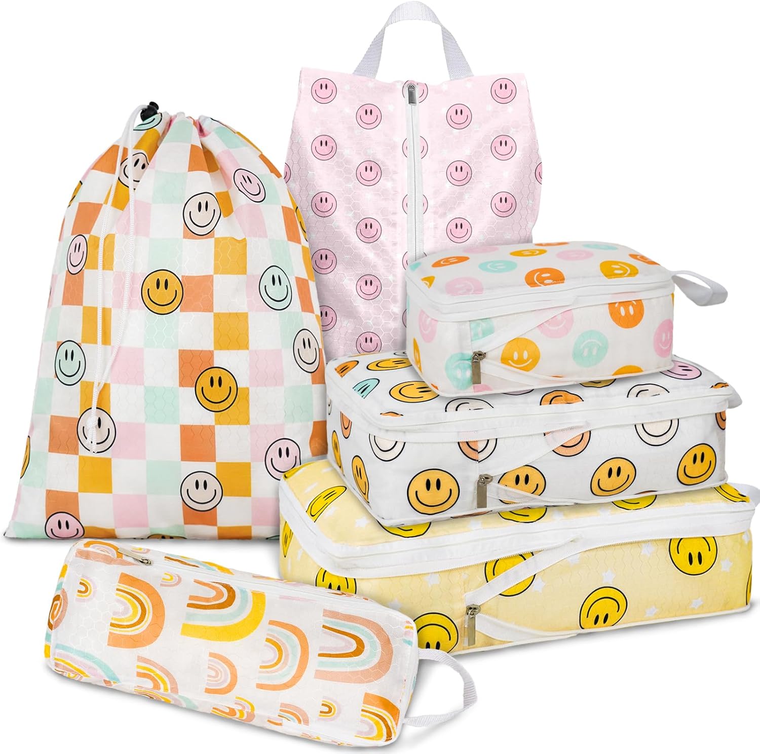 6 Set Compression Packing Cubes Compressed Storage Bags for