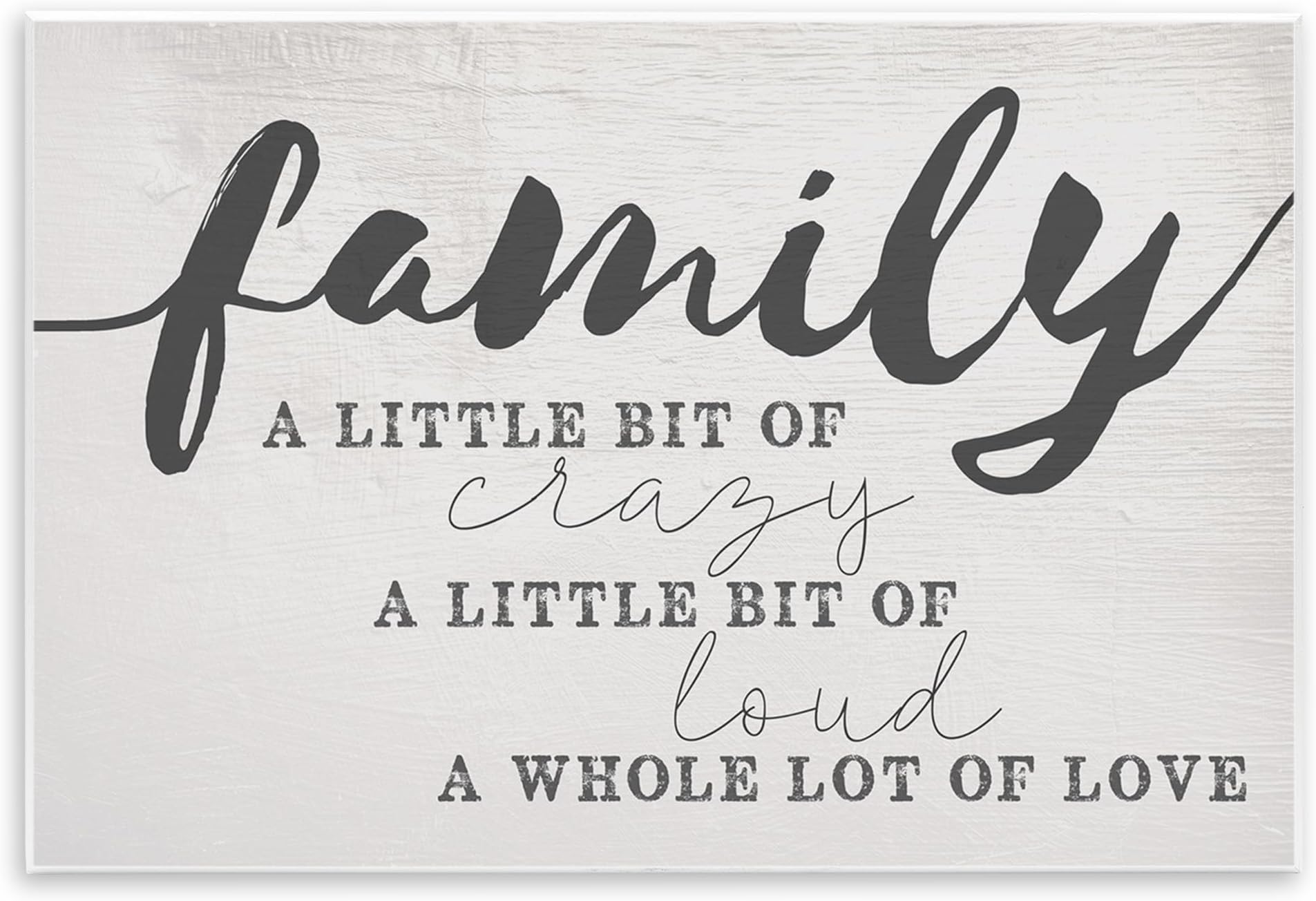 Family Crazy Loud Love Design', Wall Plaque Art, 15 x 10 Inches, Easy to Hang and Sturdy, Made in USA, by Lil' Rue