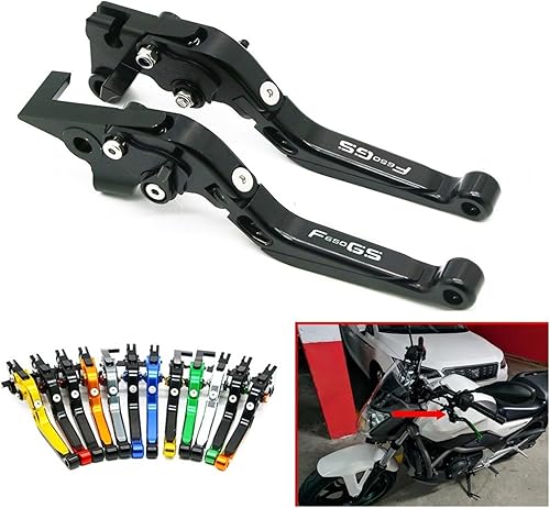 Miniatura 2 de Accesorios de motocicleta Manillar CNC ajustable plegable extensible de freno para BMW F650GS F 650 GS F650 GS F650 GS 2008-2012 (color largo,