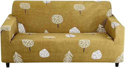 MBROS Funda estampada para sofá, funda de sofá de tela elástica elástica, 1 pieza, antideslizante, universal, de elastano, protector de muebles con