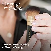 Vista 5 de LAURA GELLER NEW YORK - Brocha retráctil con mango de aluminio Kabuki, para todo el maquillaje facial y base para maquillaje facial líquido, crema