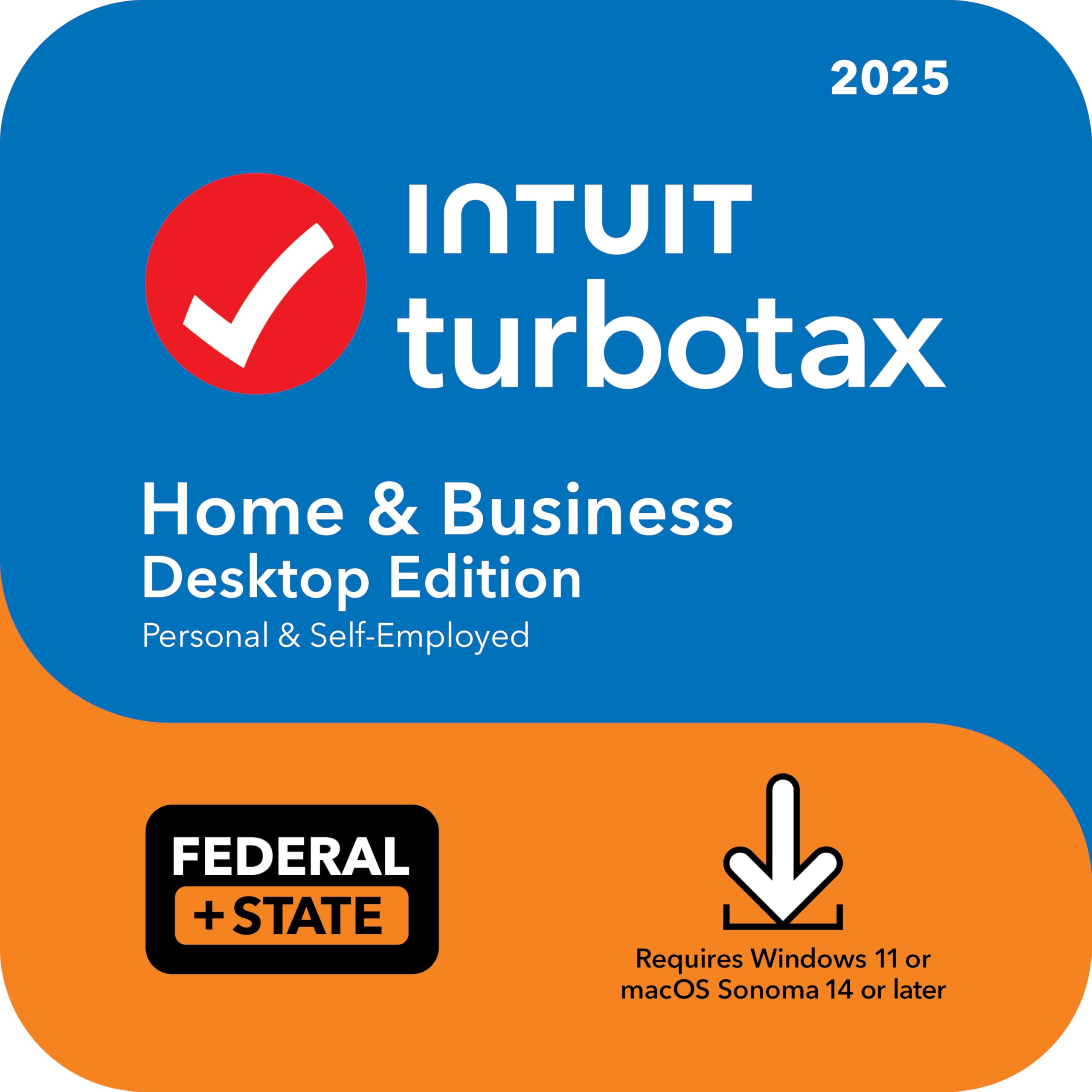 TurboTax Home & Business Desktop Edition 2025  Federal & State Tax Return [PC/Mac Download]