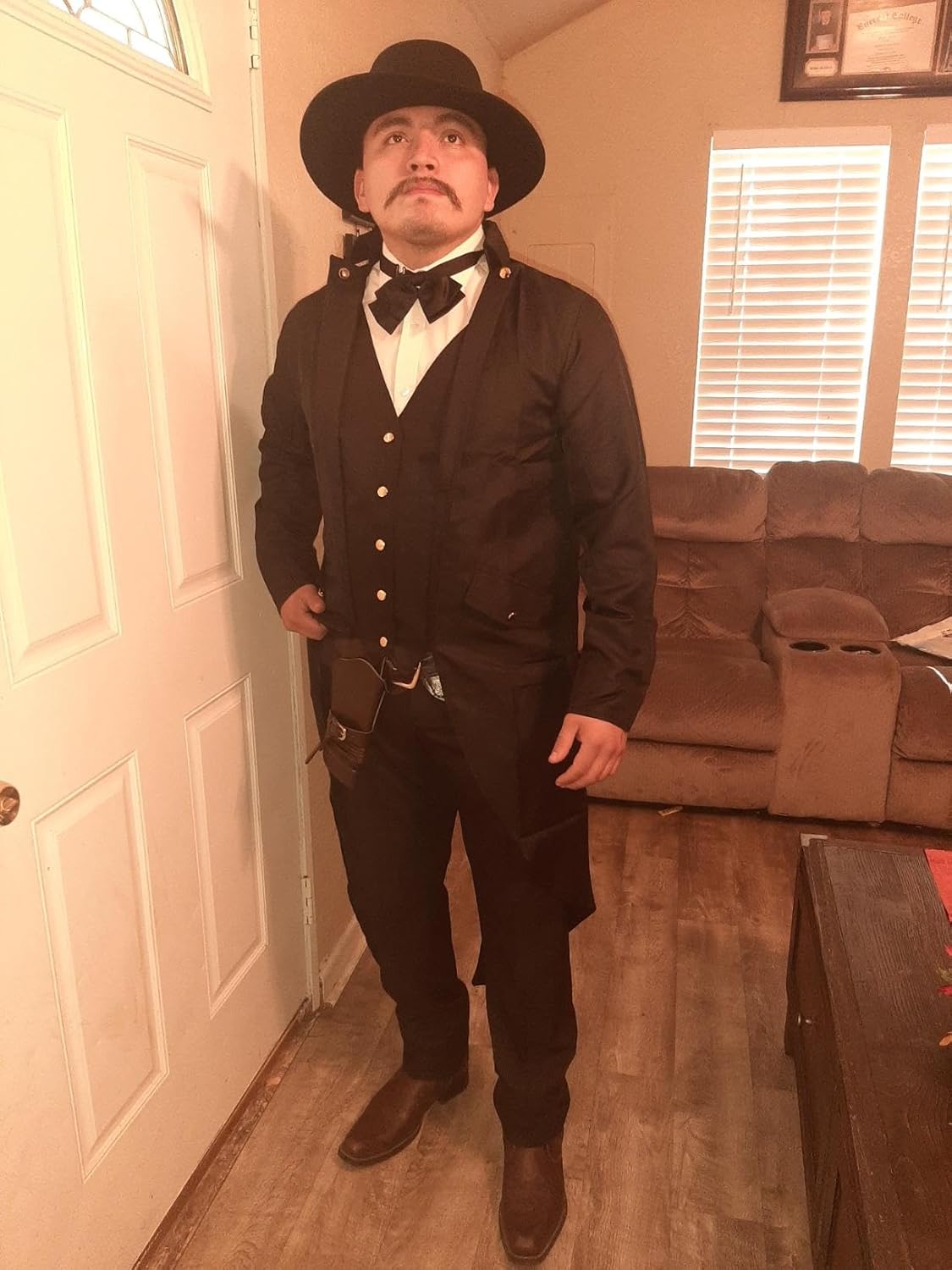 H&ZY Men's Steampunk Vintage Tailcoat Jacket Gothic Victorian Frock Coat Uniform Halloween Costume - Image 4