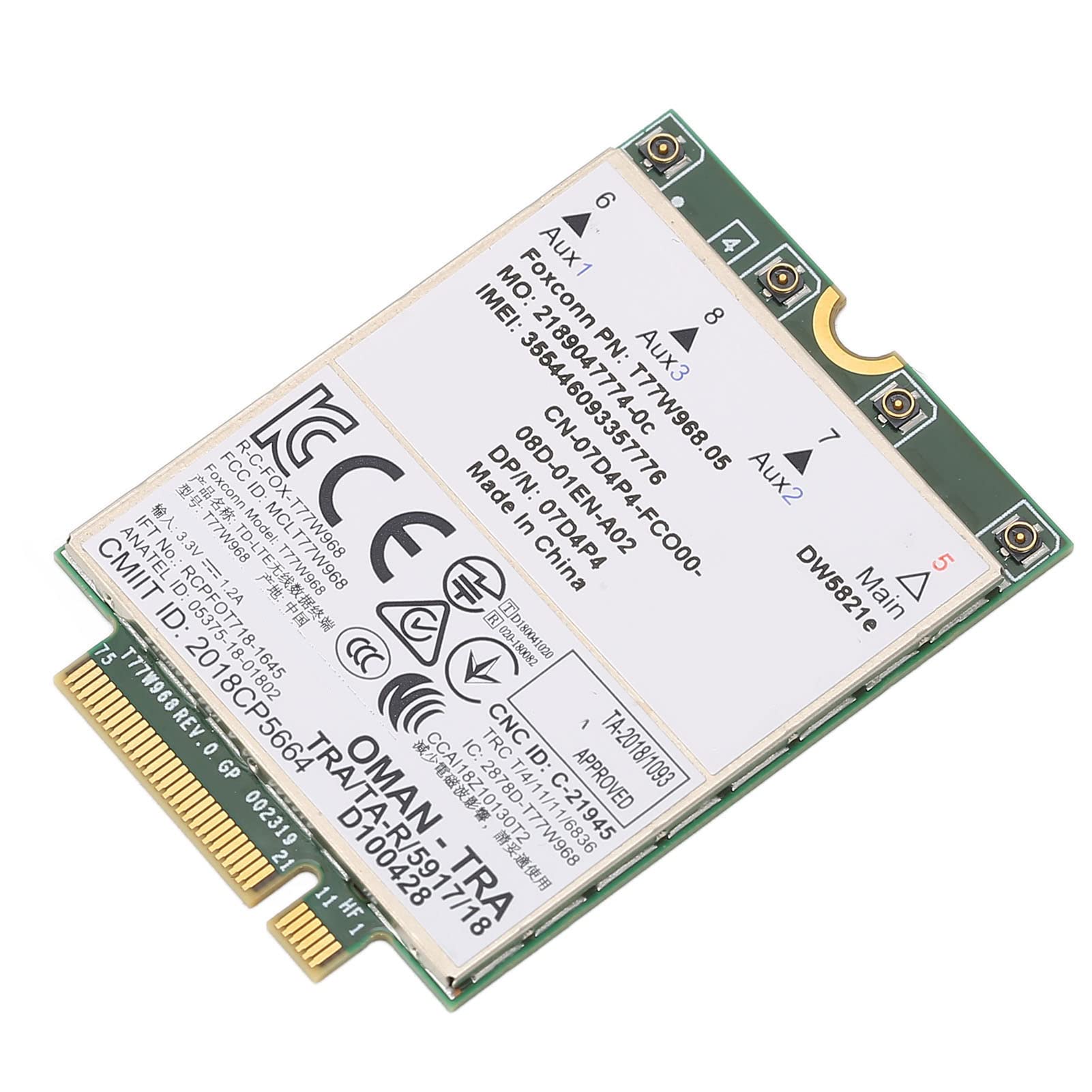 SIXRUN Scheda di Rete Wireless PCB M.2 3042 Key B Adattatore di Rete per Laptop Supporta 3G 4G 5G GPS GLONASS Beidou Galileo Posizionamento per Utenti PCI Express e Lavoro Mobile
