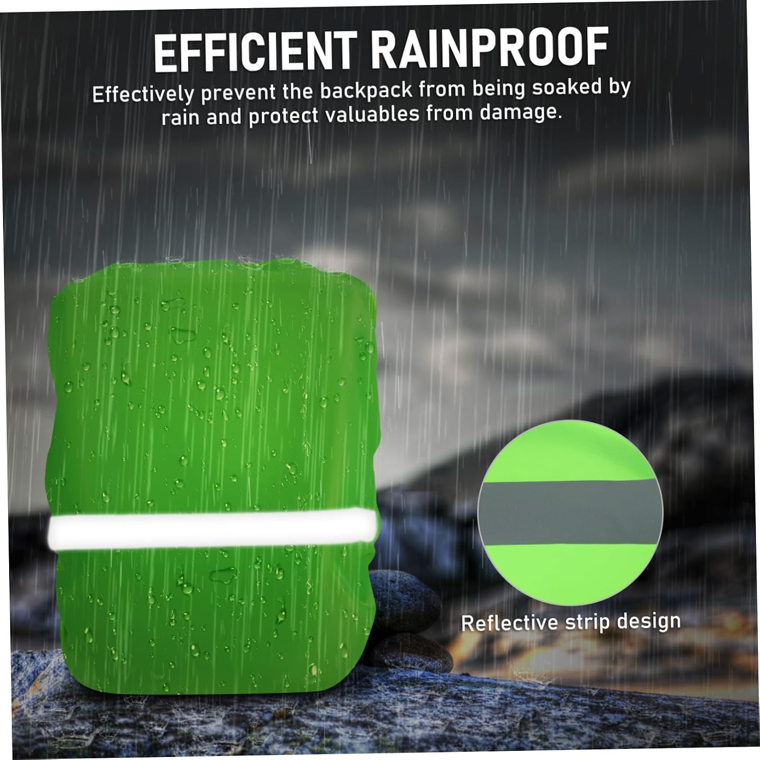 BESPORTBLE 3pcs Backpack Rain Covers Lightweight Reflective Pack Covers for Outdoor Use Portable for Hiking Camping and Traveling