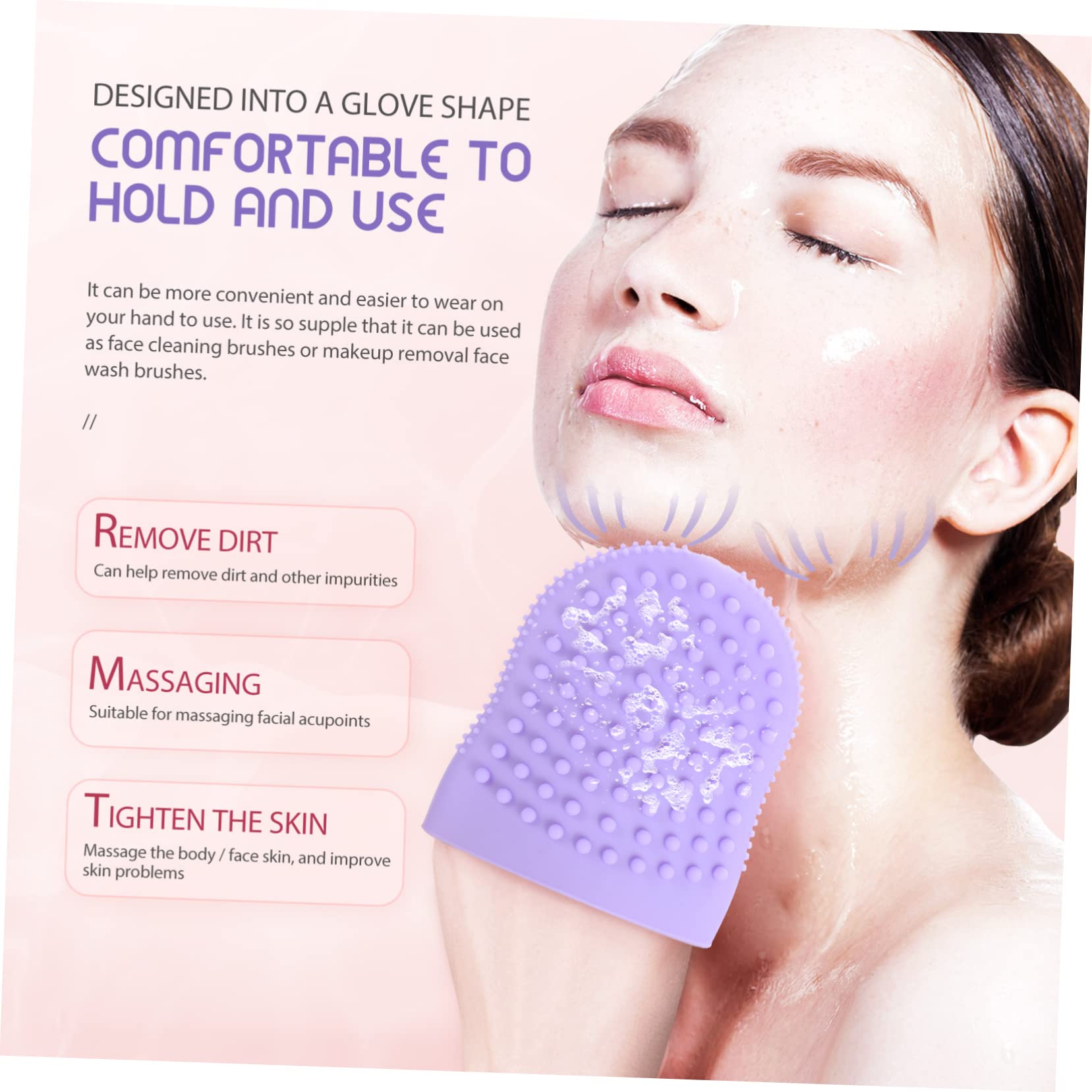 Healeved 5stücke Silicone Gesichtsreinigungsbürste Mit Sanftem Peeling-design Ergonomisch Leicht Und Tragbar Für Empfindliche Haut Für Tägliche Anwendung Und Reisen