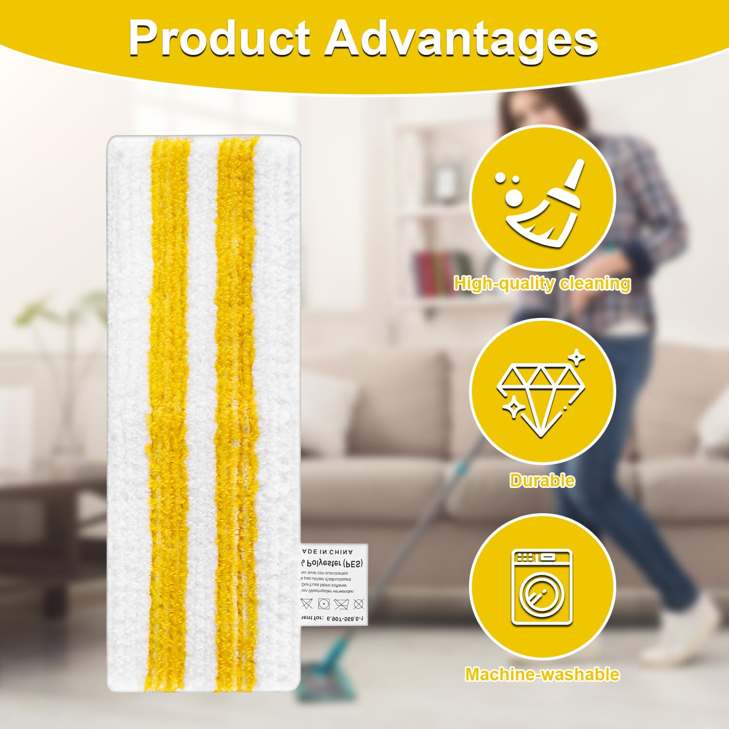 Chiffons En Microfibre - Lot De 6 - Compatibles Avec Les Nettoyeurs Vapeur Karcher Easyfix Sc2 Sc3 Sc4 Et Sc5 Chiffons De Rechange Embouts Pour Sols