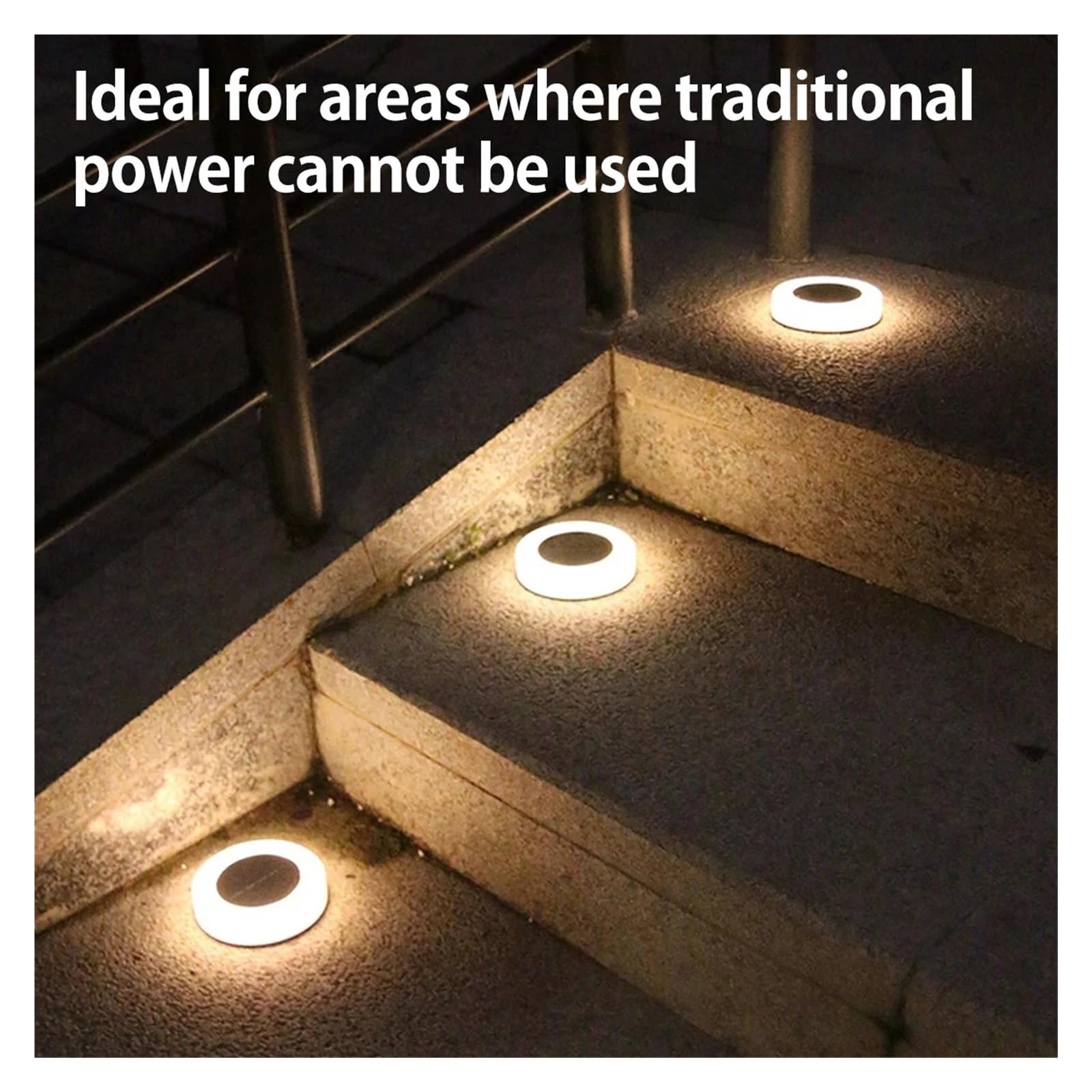 8 12 LED So Disk Luci Outdoor Garden Spotlight 4 8pcs Così Alimentate Luci Sotterranee Deck Lampade ad alta efficienza energetica Illuminazione paesaggistica per prato Luce bianca brillante (8 pezzi)