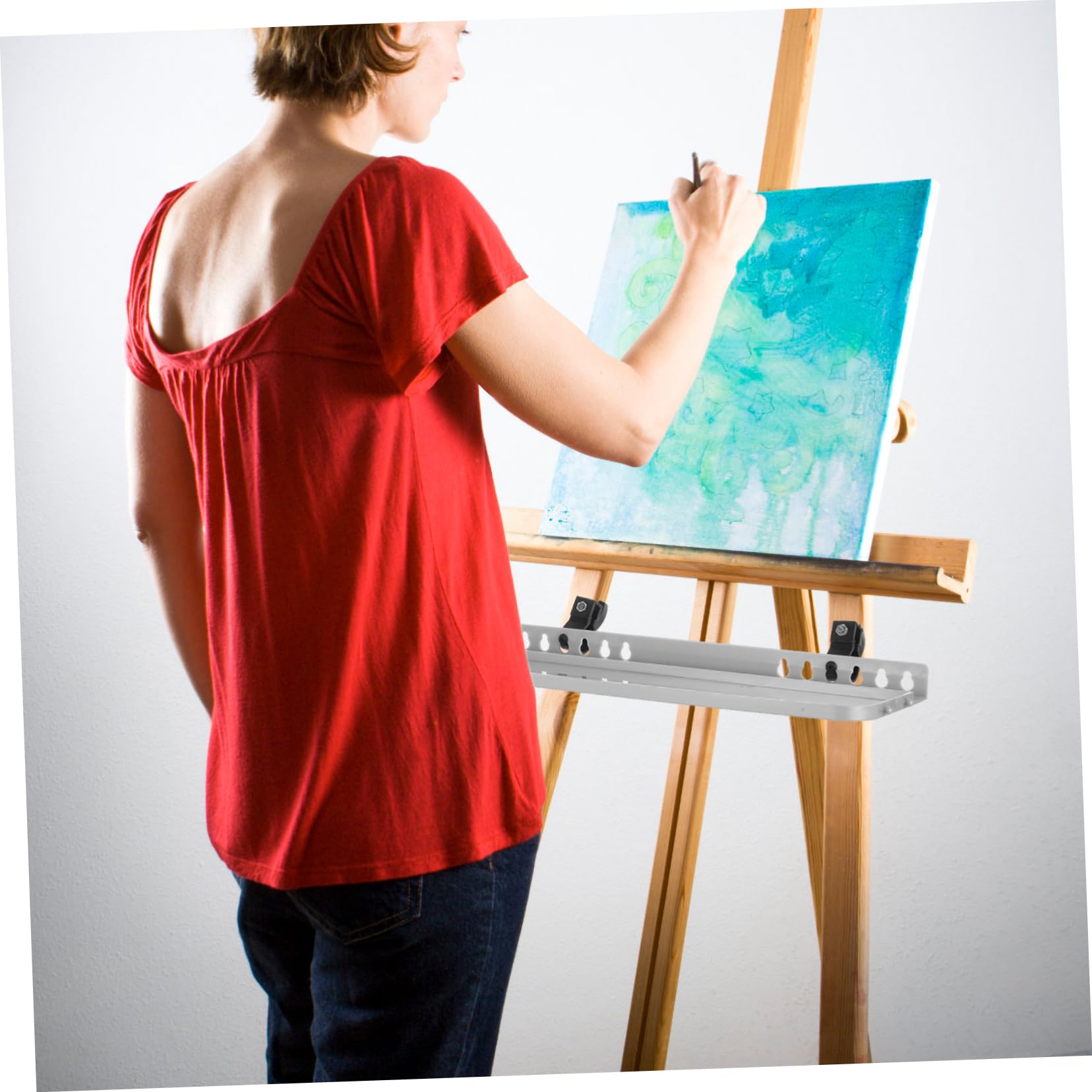 Caballete de Mesa Ligero y Desmontable para Pintar Bandeja de Plástico Práctica Adecuado para Artistas en Pintura Portátil y Almacenamiento Sencillo