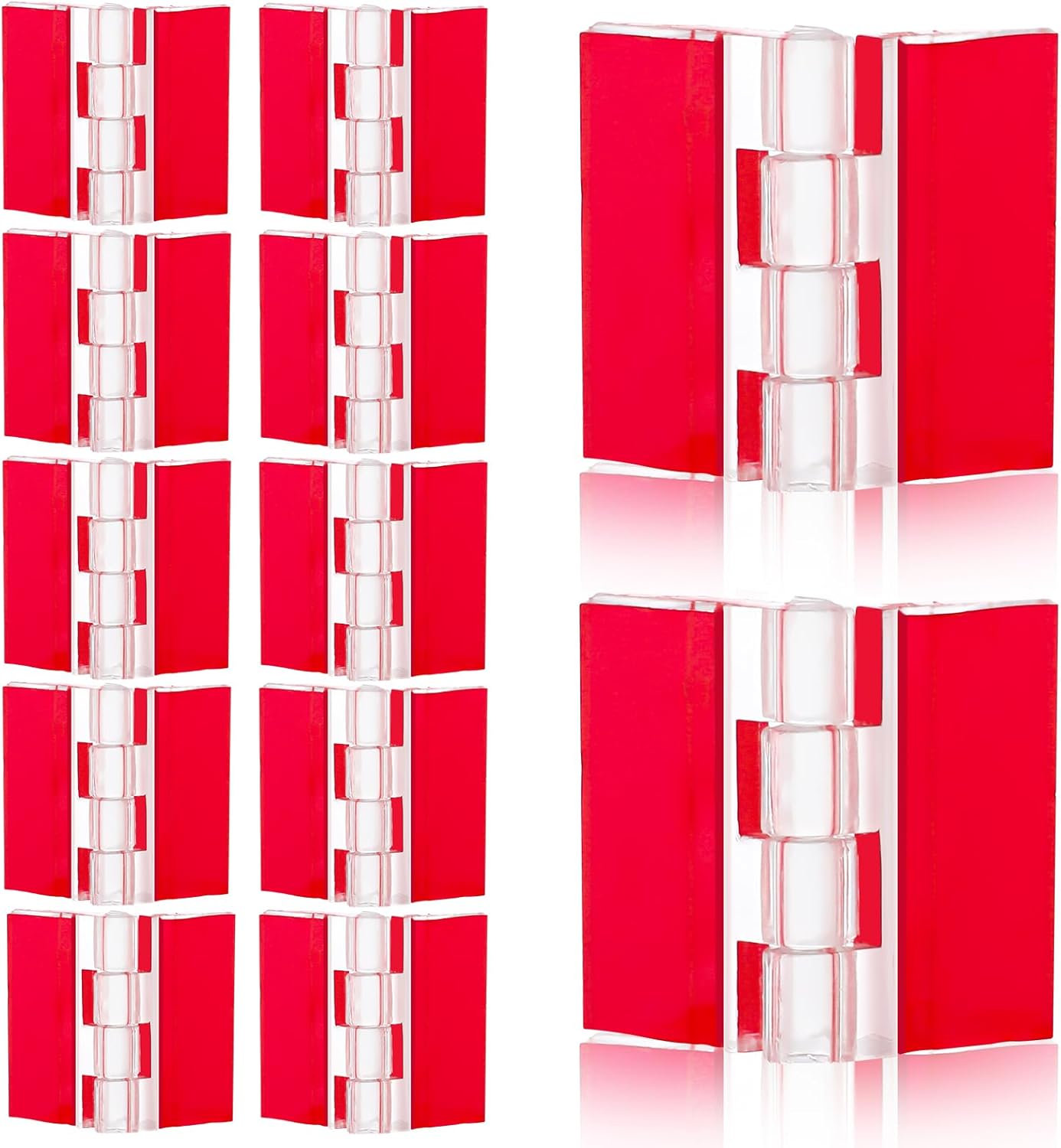 12 Pcs Plastic Hinges Piano Hinge Acrylic Hinges Self Adhesive Clear
