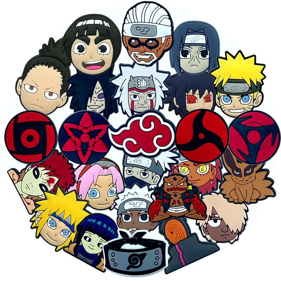 ZRDZSW25-Piece Cute Cartoon Shoes Charming Anime Crock Boys and Girls Adolescent Personality Shoes Decorative Gift