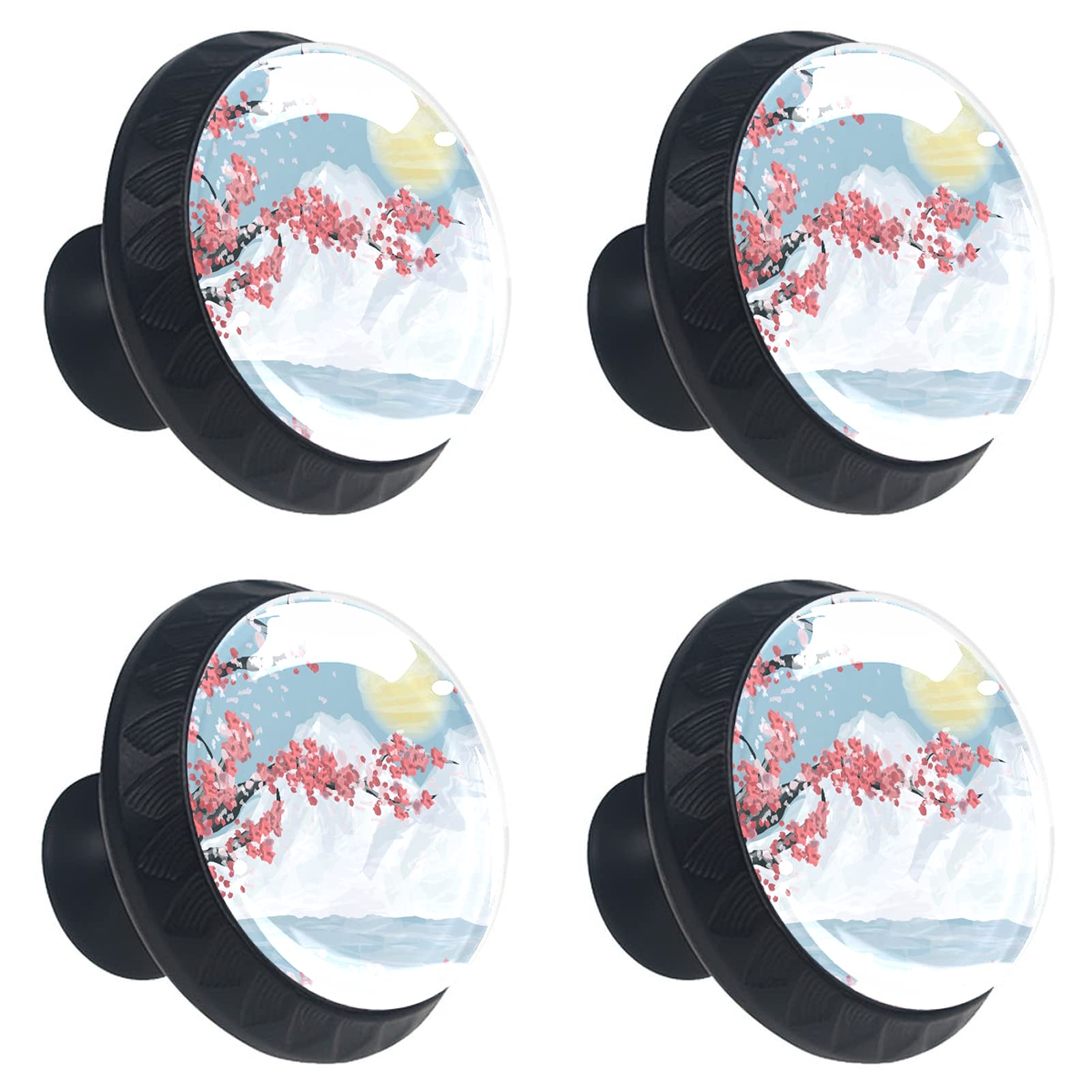 Boutons de tiroir Sakura au design artistique pour buffet et bureau