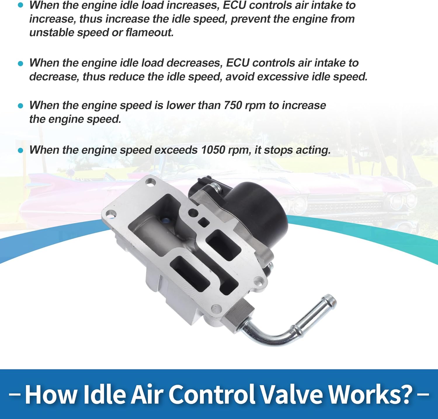 Car Idle Air Control Valve for Nissan Sentra 2000-2006 Replace No.237815M010 IACV Idle Motor Idle Air Control Valve for Stable Engine Operation
