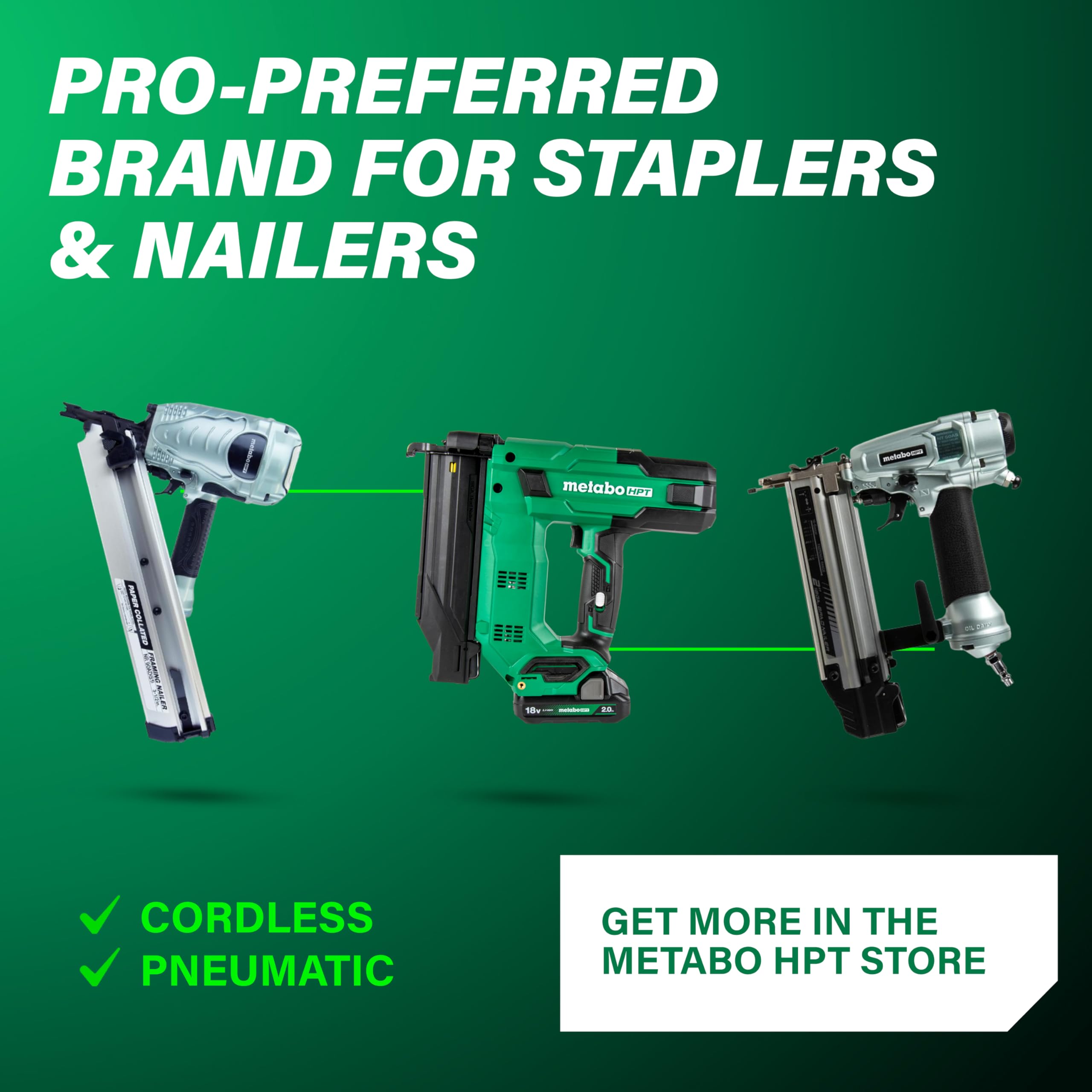 Metabo HPT 18V Cordless Brad Nailer Kit -12 Metabo HPT 18V Cordless Brad Nailer Kit -12