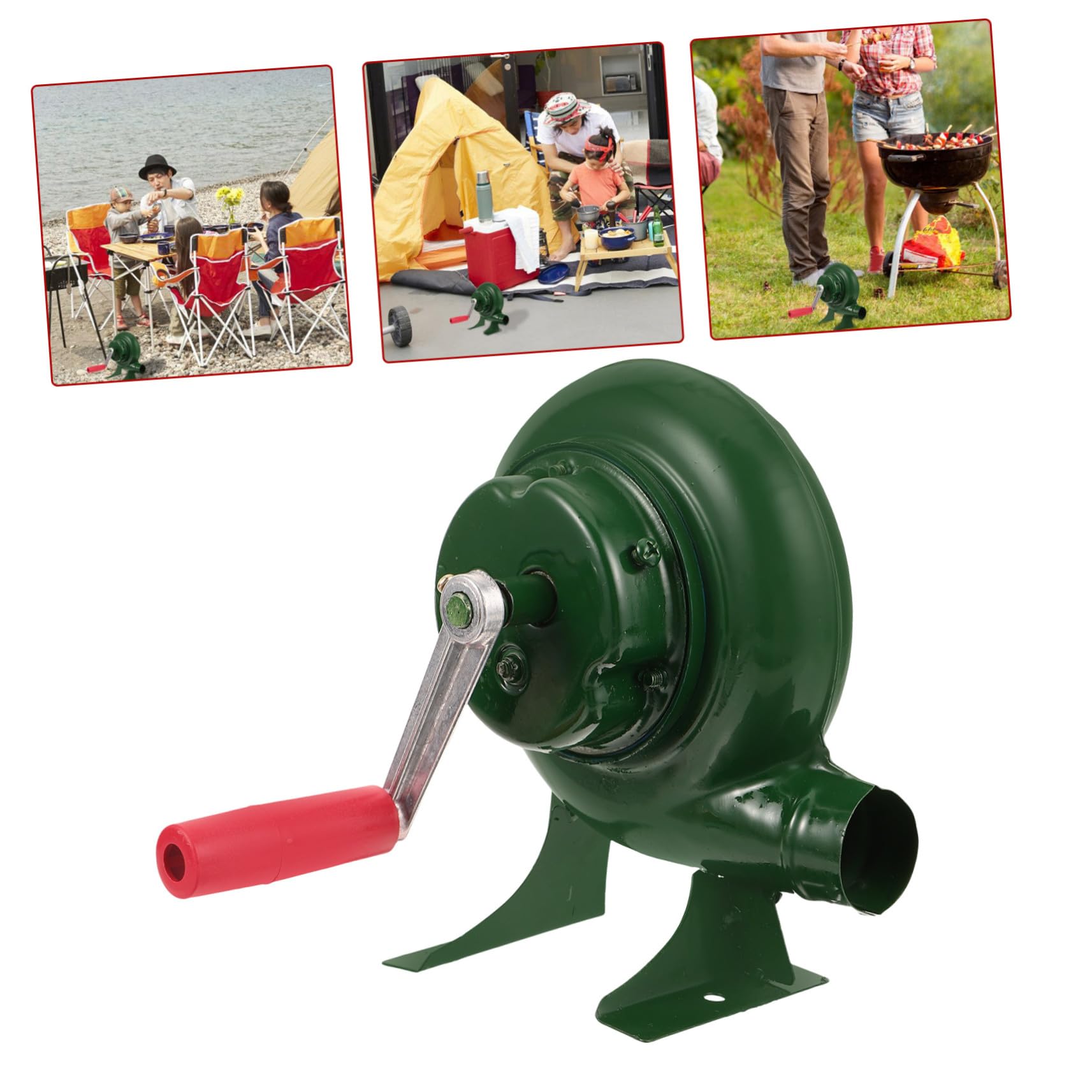 NOLITOY Soplador Manual Portátil para Barbacoa Ventilador de Fuego de Mano para Camping Diseño Ligero y Metálico Resistente al para Parrillas y al Aire