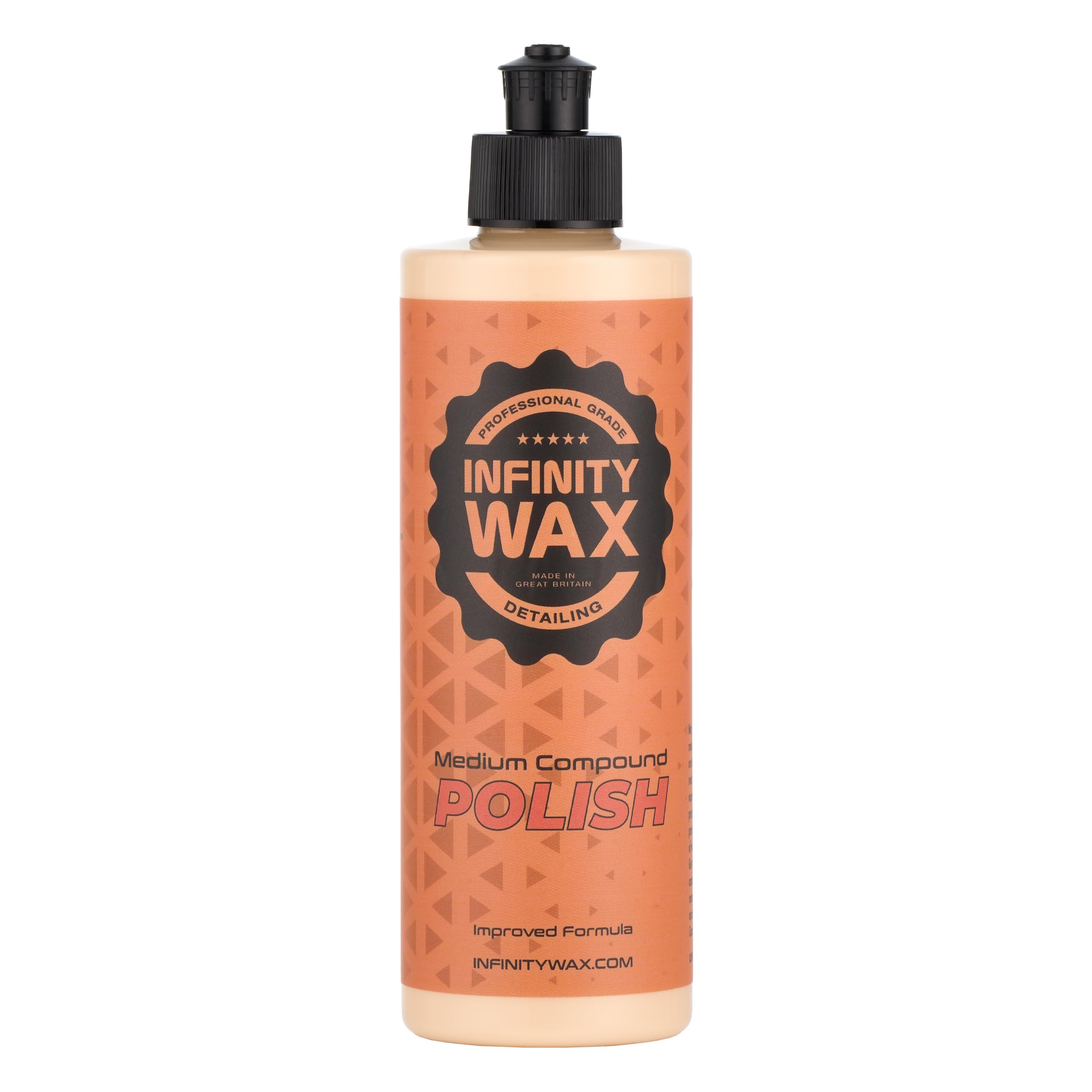 Infinity Wax Polish Medium Cut Compound 250ML P2500 Defect Remover & Gloss Enhancer Diminishing Abrasive Car Polish for Swirls, Scratches & Single Stage Correction