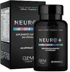 Neuro+ 60 Capsulas ELLYM NUTRITION Nootropicos Multivitaminico Foco Cafeina Magnesio Triptofano Taurina B12 Tirosina