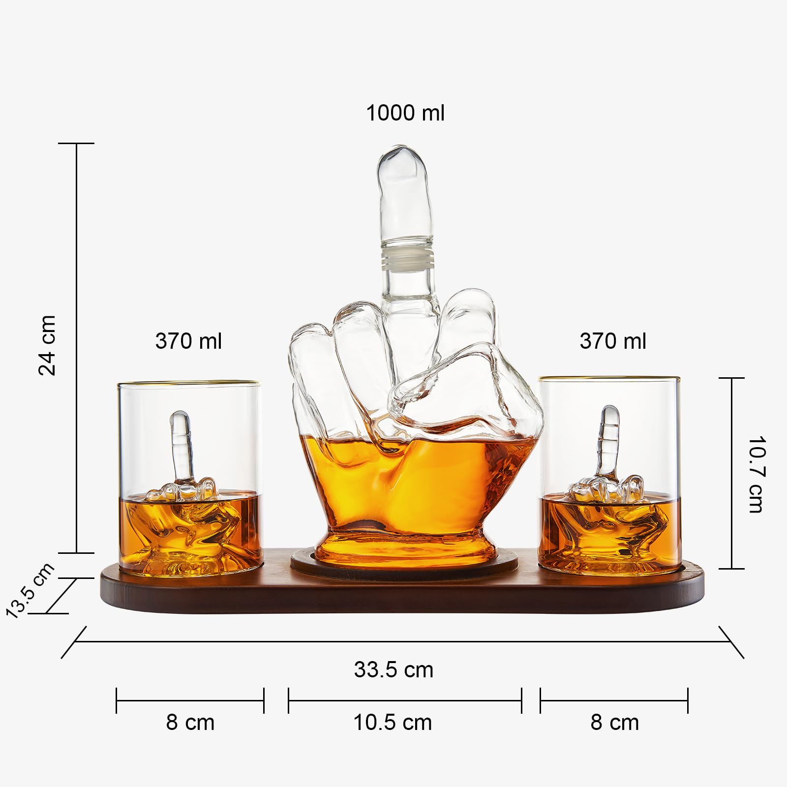 Amazon.com | Middle Finger Gifts Decanter & Middle Finger Glasses