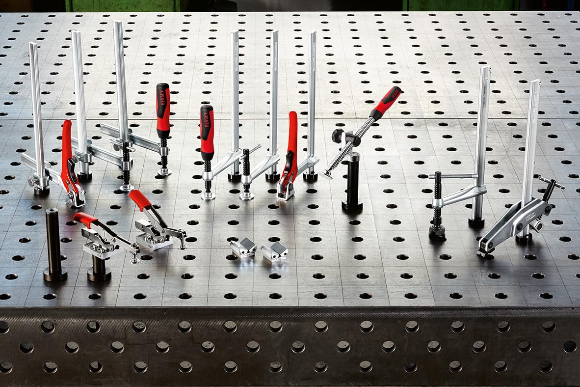 BESSEY Spannelement mit fixer Ausladung TW28-30-12-2K, Spannweite 300 mm Ausladung 120 mm, 28 mm Ø, Positionsgenaues individuelles Spannen, Gewicht 1,68 kg