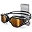 ZIONOR Swim Goggles, Upgraded G1 Polarized Swimming Goggles UV Protection Anti-fog Adjustable Strap for Men Women Adult Indoor or Outdoor (Polarized Light Mirror Coffee Gold Lens)