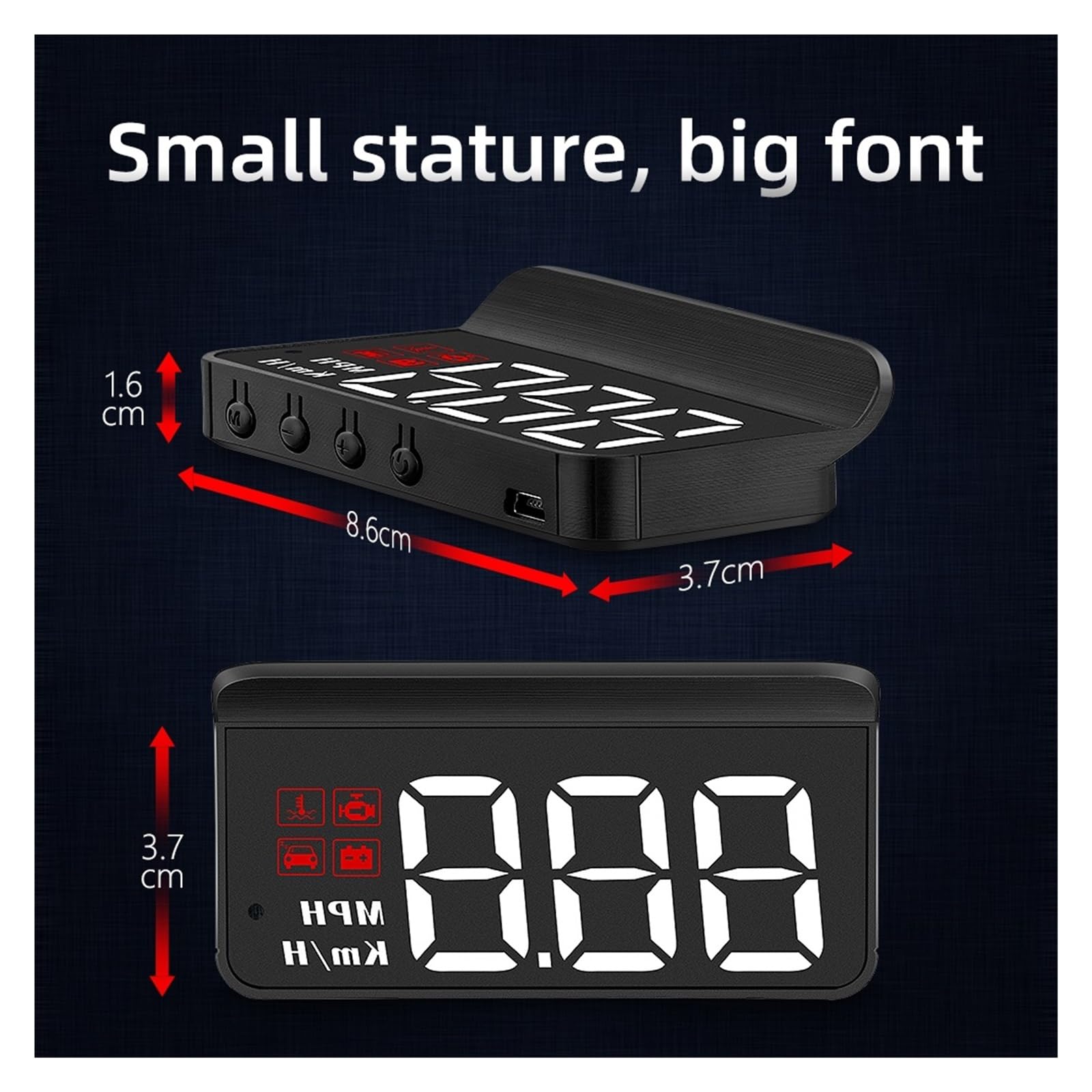 Pantalla Frontal M3 OBD2 HUD, Modelo De Coche, Advertencia De Exceso De Velocidad, Alarma For Proyector De Parabrisas, Accesorios Universales For Automóviles Instrumento Multifunción