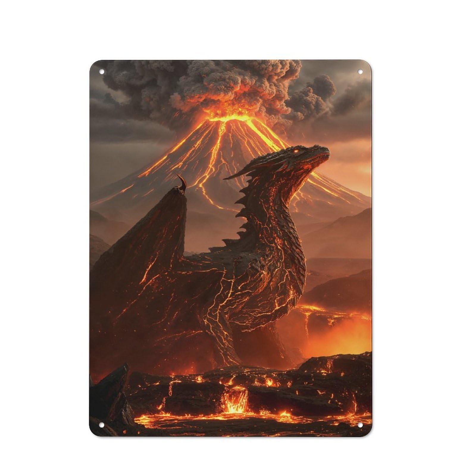 Infernal Reign Metal Wall Plaque, Clean Printed Wall Decor for Home Bar, Pub Room Or Drinks Corner, 40x30cm