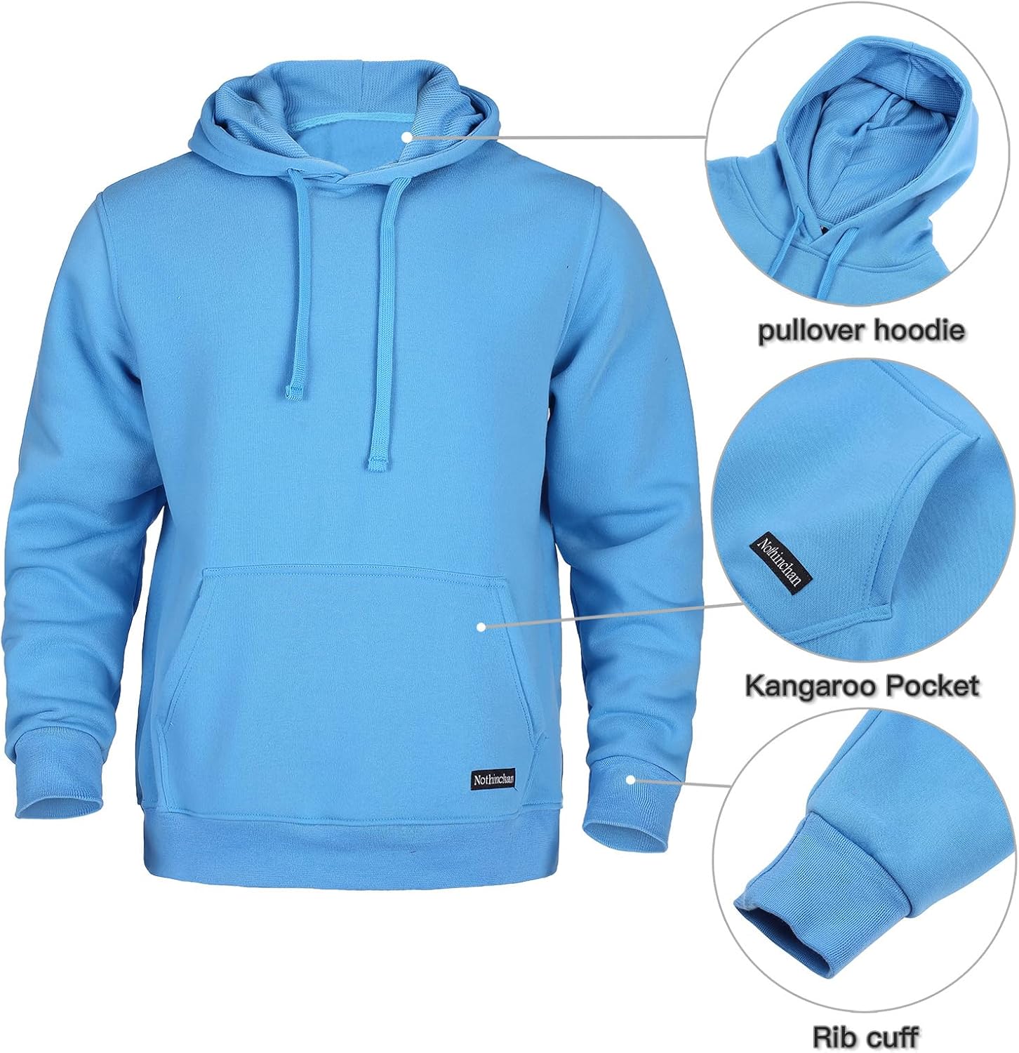 Men's Tracksuit 2 Piece Sweatsuit Set Long Sleeve Pullover Athletic Suit Casual Sport Jogging Suits With Pockets - Image 3