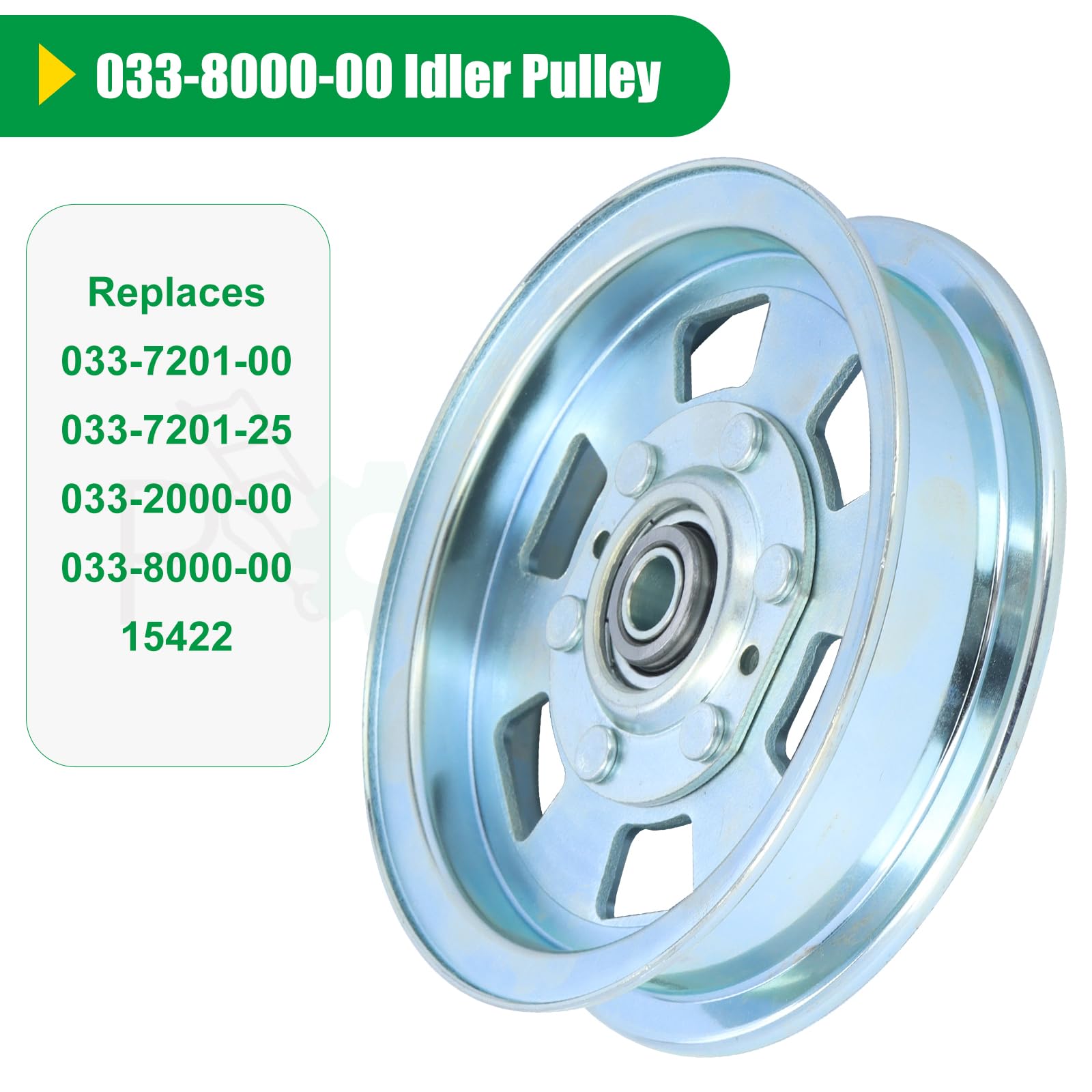 2-Pack Bad Boy Idler Pulley 033-7201-25-5 - 5 3/4" Pulley For MZ, ZT, Outlaw Mower Decks