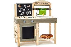 Kids Mud Kitchen, Outdoor Wooden Kitchen Gift for Kids