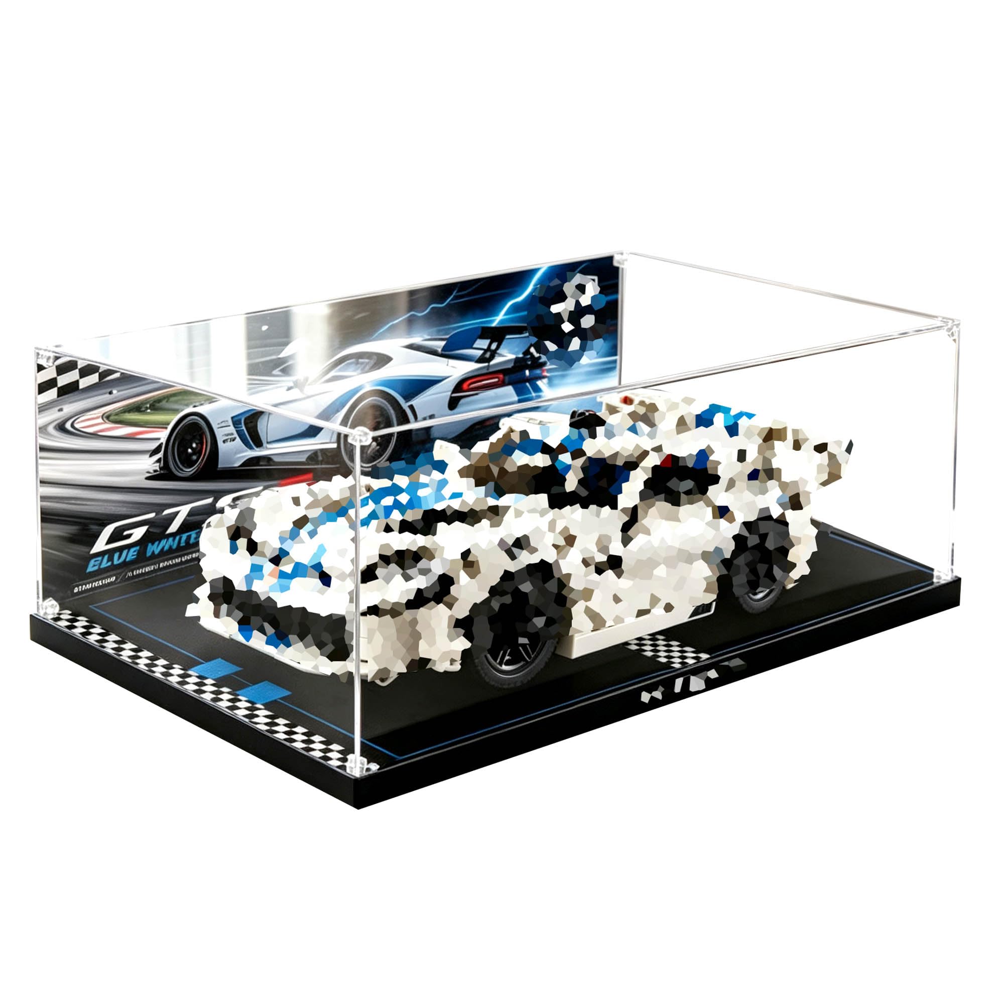 Vetrina compatibile con Le-go 42234 Racing Set (sfondo)