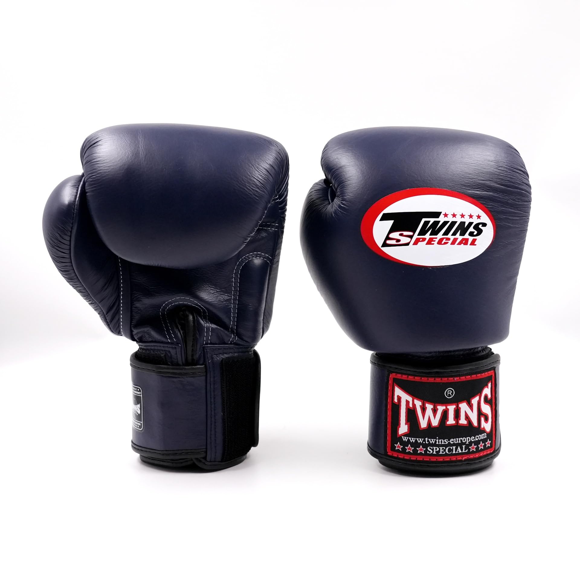 Twins Special BGVL3 - Guanti da boxe in pelle, per MMA, kickboxing, Muay Thai, sparring e allenamento, blu, 453 g