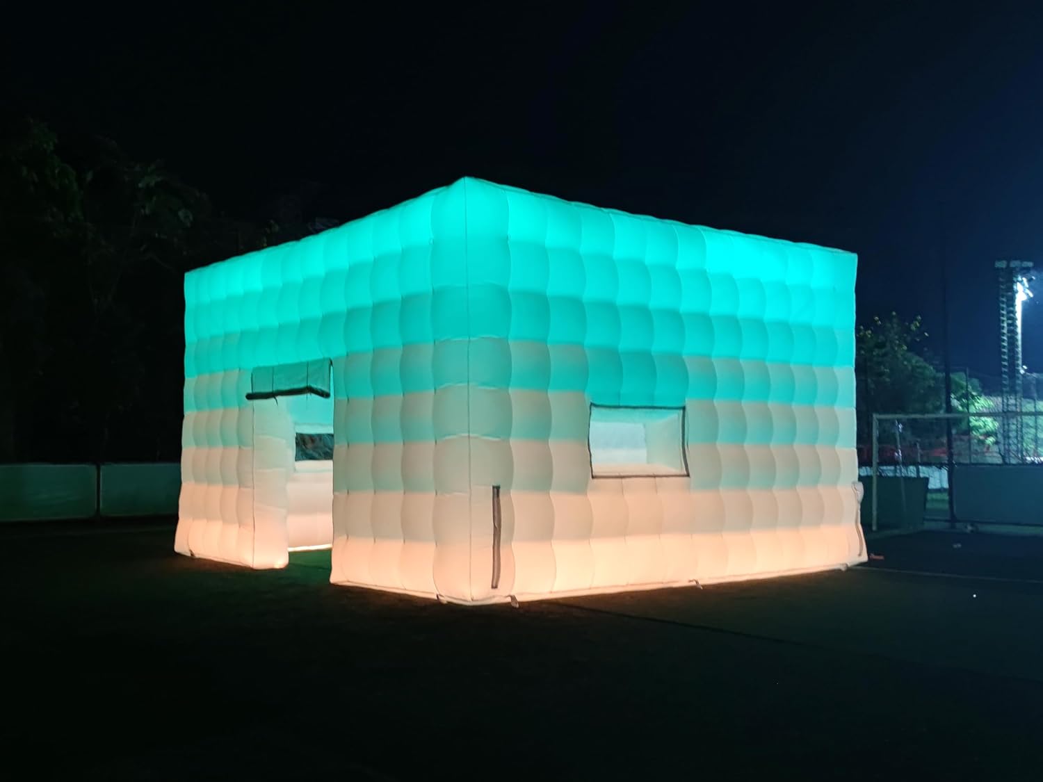Sayok Inflatable Air Cube Tent Inflatable Tent House for Event Show Business/Private Use(White,16.4x16.4x11.5ft,No Lights)