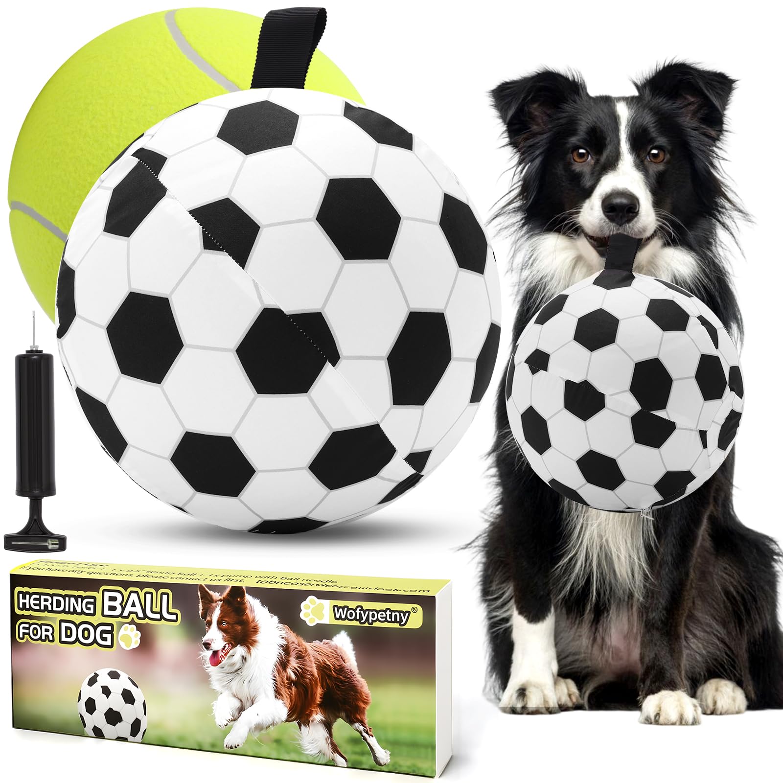 Herding Ball for Dogs 9 5 with Straps - Herding Ball for Puppies Small Dogs Interactive Toy for