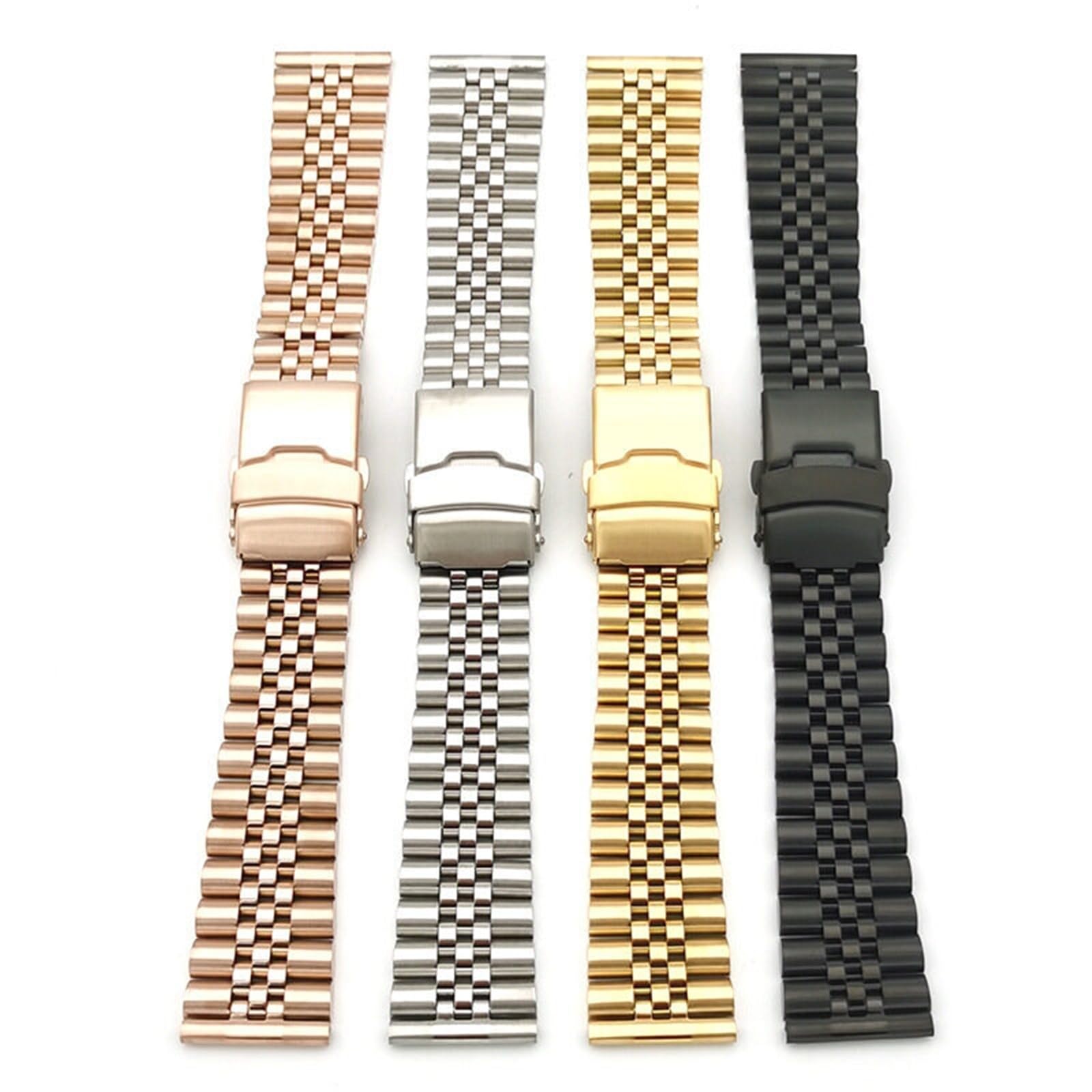 Correa de Reloj de Acero Inoxidable, Banda de Metal, Pulsera de Repuesto Universal de liberación rápida for Hombres y Mujeres
