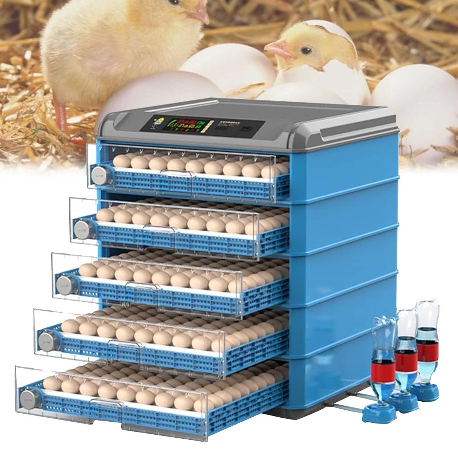 Automatyczna inkubator jaj 176-500 do jaj wylęgowych, w pełni automatyczna inkubator z automatyczną regulacją temperatury i wilgotności, do kurczaka, kaczki, przepiórki, gęsi, cyfrowej dyspli LED