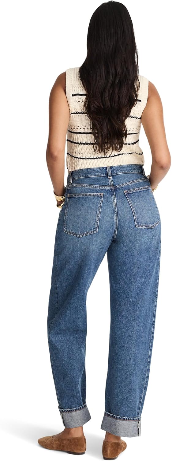 Madewell womens Pieced Barrel With Cuff in Mosby Wash - Image 3