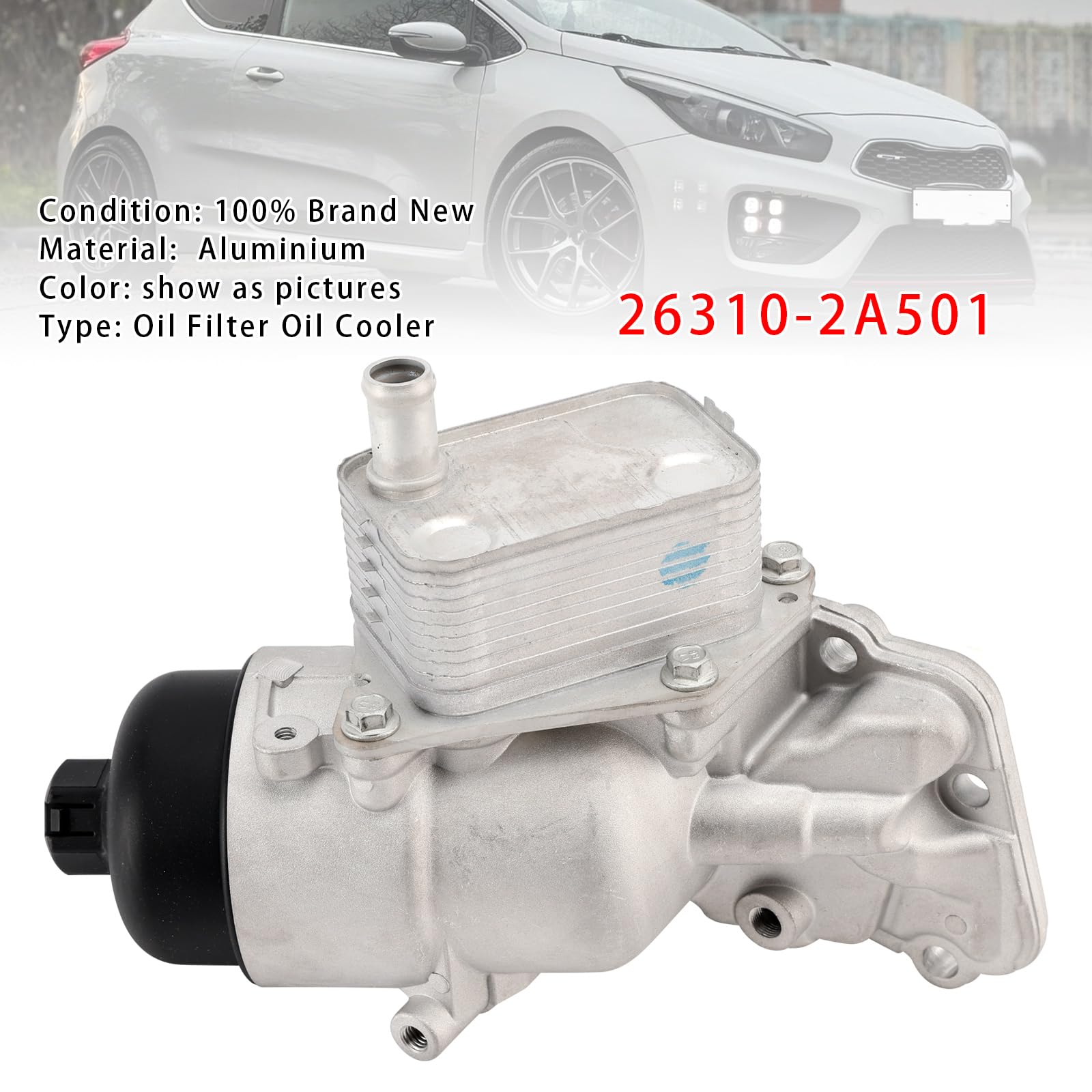 MAD HORNETS Engine Oil Filter Housing Oil Cooler 26310-2A501 Apto para Hyundai Accent i20 i30 Apto para KIA Ceed