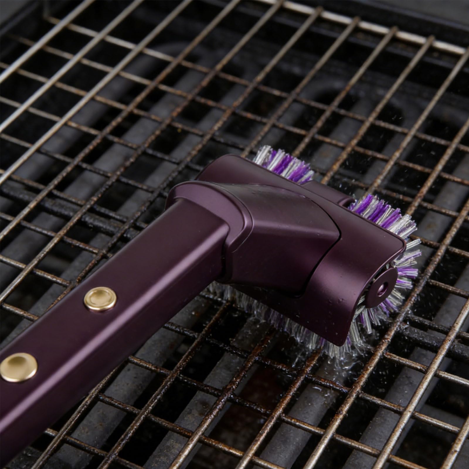COOLHOOD Cepillo eléctrico inalámbrico para parrillas, herramienta de limpieza diseñada para eliminar grasas de planchas y utensilios de cocina, limpiador automático para barbacoas