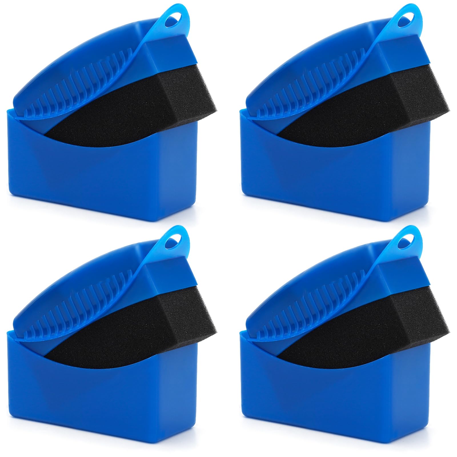 SUBANG 4 Pieces Tire Shine Sponge Pad Tire Foam Applicator Sponges Reusable Tire Sponges Applicator Pads for Car Cleaning Supplies