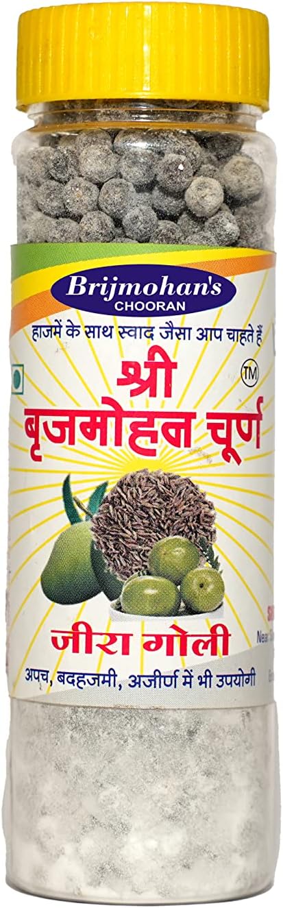 SHRI Brijmohan's Yummy Digestive Jeera Goli Mukhwas [Mouth Freshener, Digestive, After-Meal Snack] 100GR Each (Pack of 3)