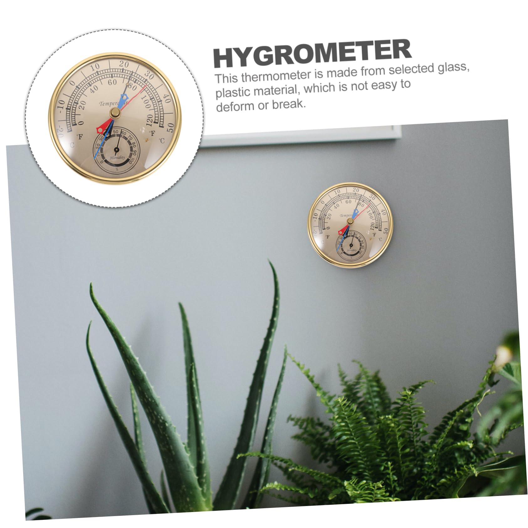 Abaodam 5 Pièces Thermomètre et compteur d'humidité météo hygromètre camping en plein air de plein air Thermomètre multifonctionnel Parie d'humidité intérieure Un verre
