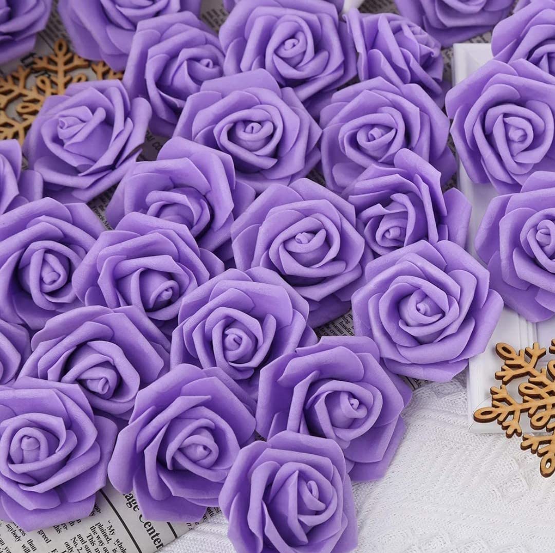 VRB Dec™ Artificial Big Foam Rose Fake Foam Water Floating Flowers for Pooja Thali, Festival and Events, Home, Table, Badroom, Pooja Room, Diwali Decoration and DIY Craft (Violet, 24) (B0CZPBBPFP) Amazon Price History, Amazon Price Tracker